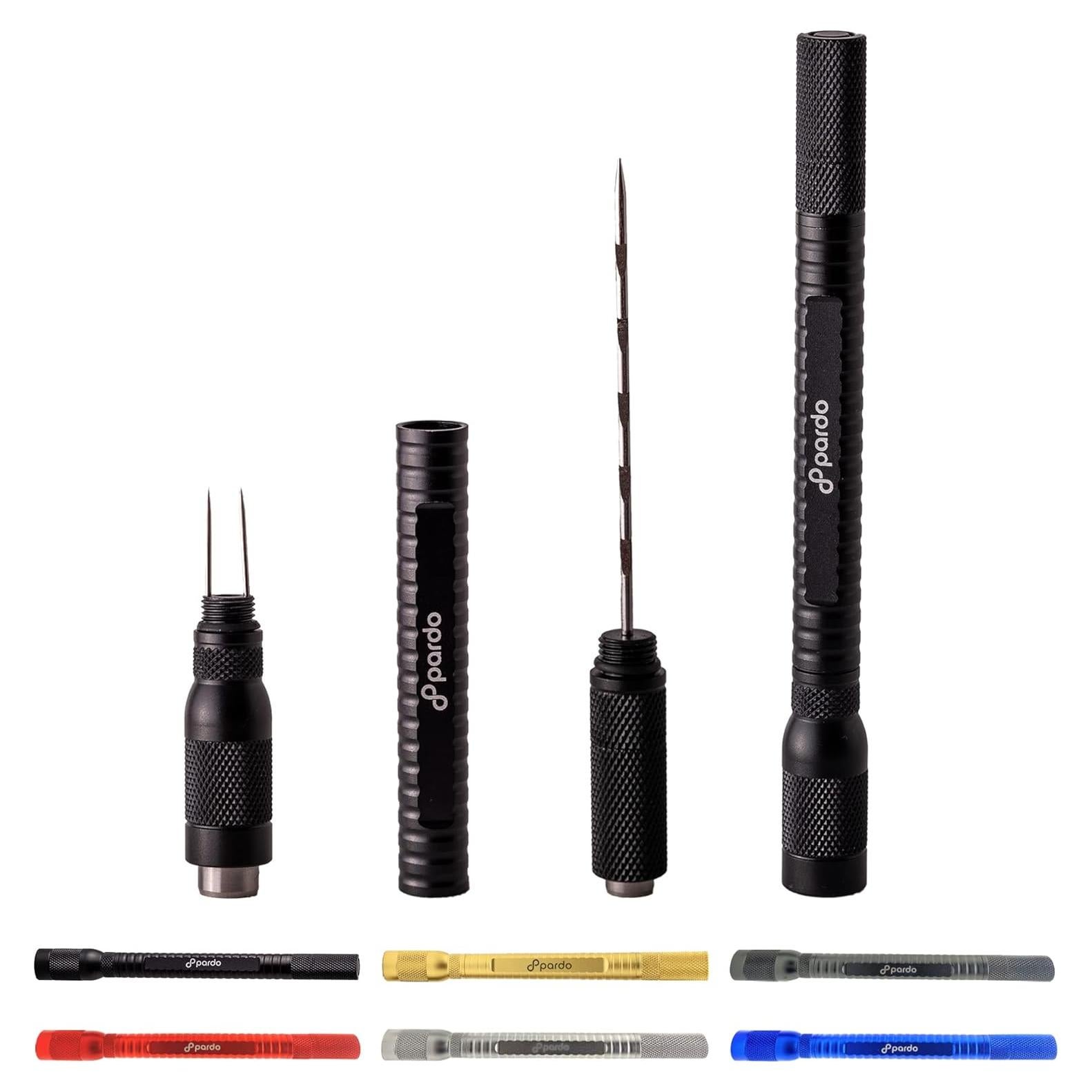 Cortador de Cigarros 4 en 1 Pardo - Perforador Doble 8mm y 11mm