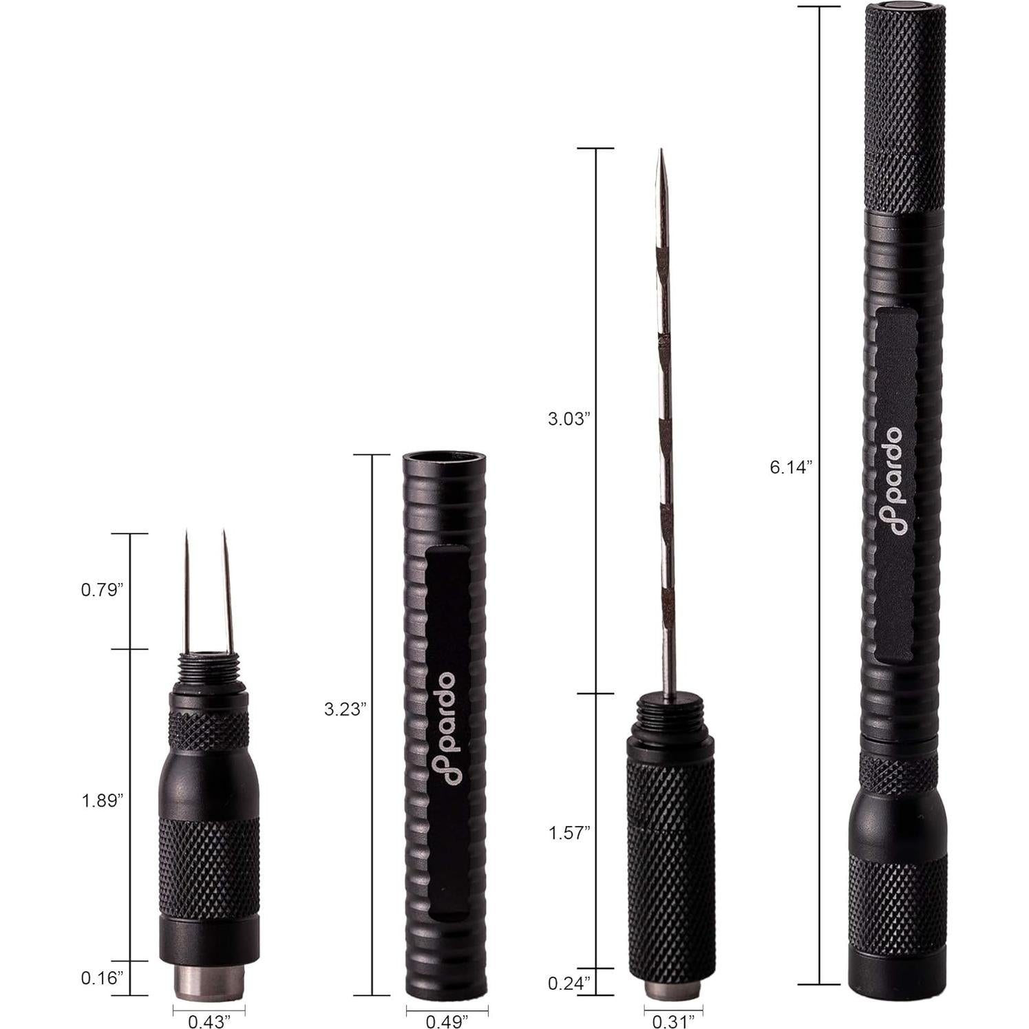 Cortador de Cigarros 4 en 1 Pardo - Perforador Doble 8mm y 11mm