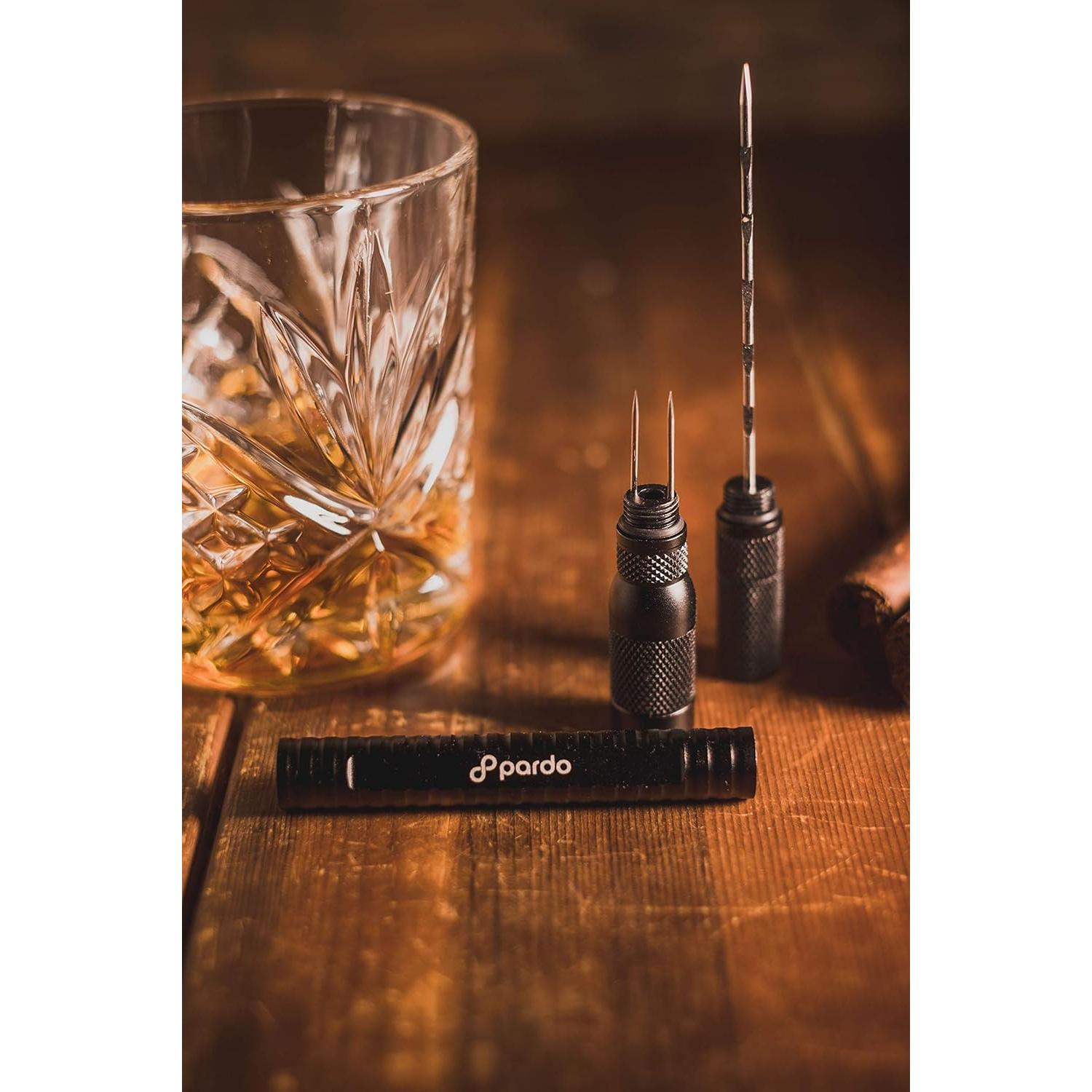 Cortador de Cigarros 4 en 1 Pardo - Perforador Doble 8mm y 11mm