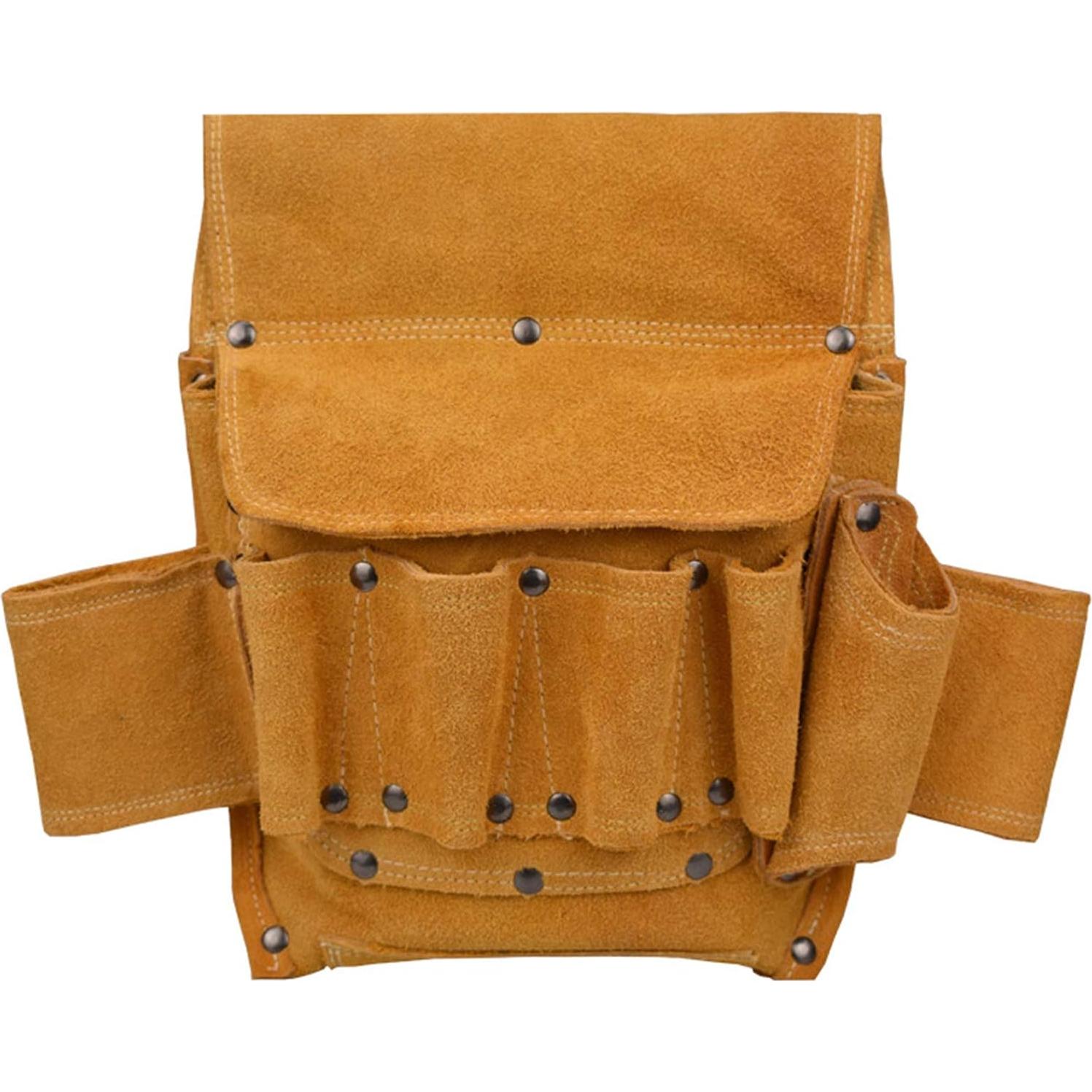 Funda de Cinturón de Herramientas SYNYEY de Ante 9 Bolsillos