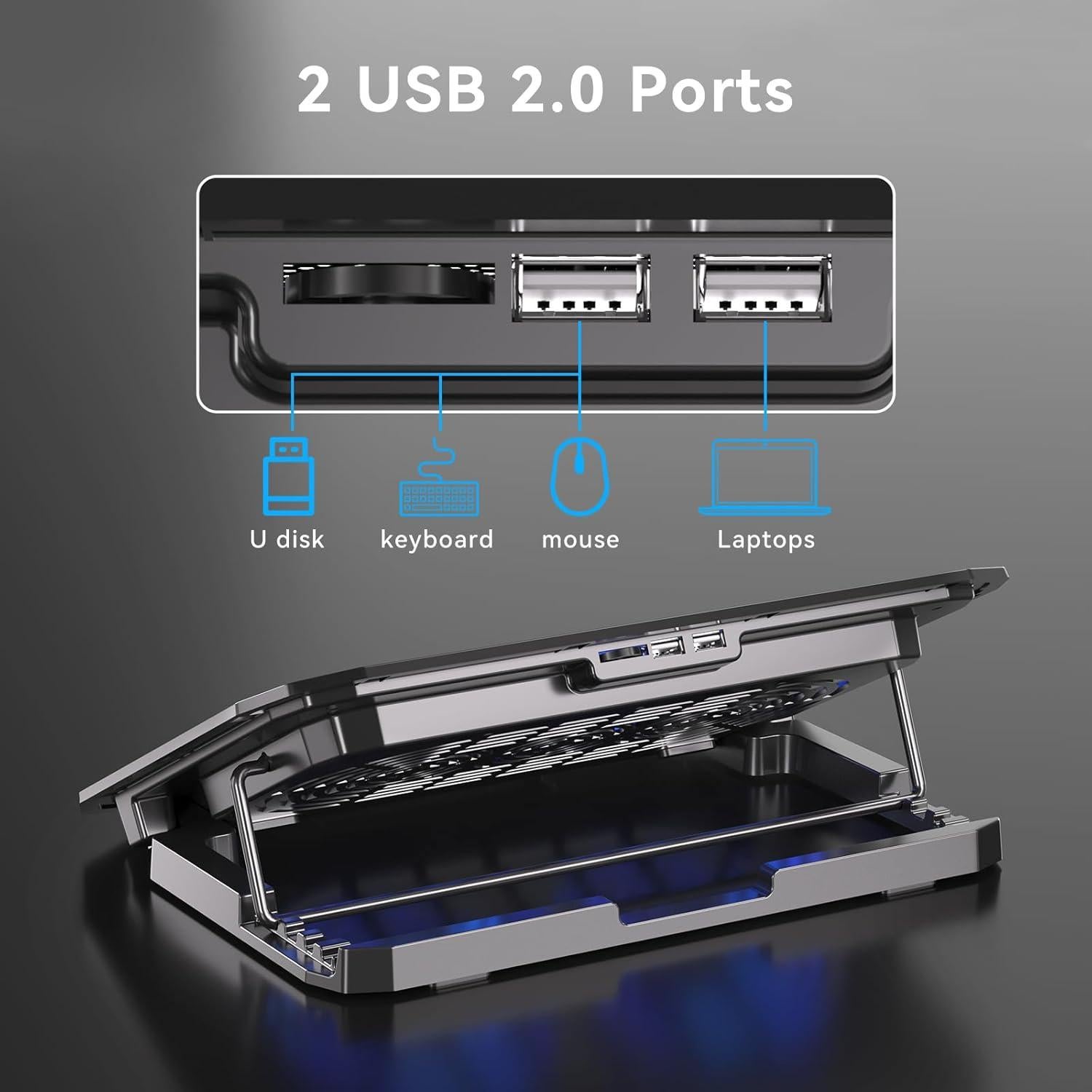 Base de Enfriamiento KYOLLY Ultra Delgado para Laptops 10-15.6"