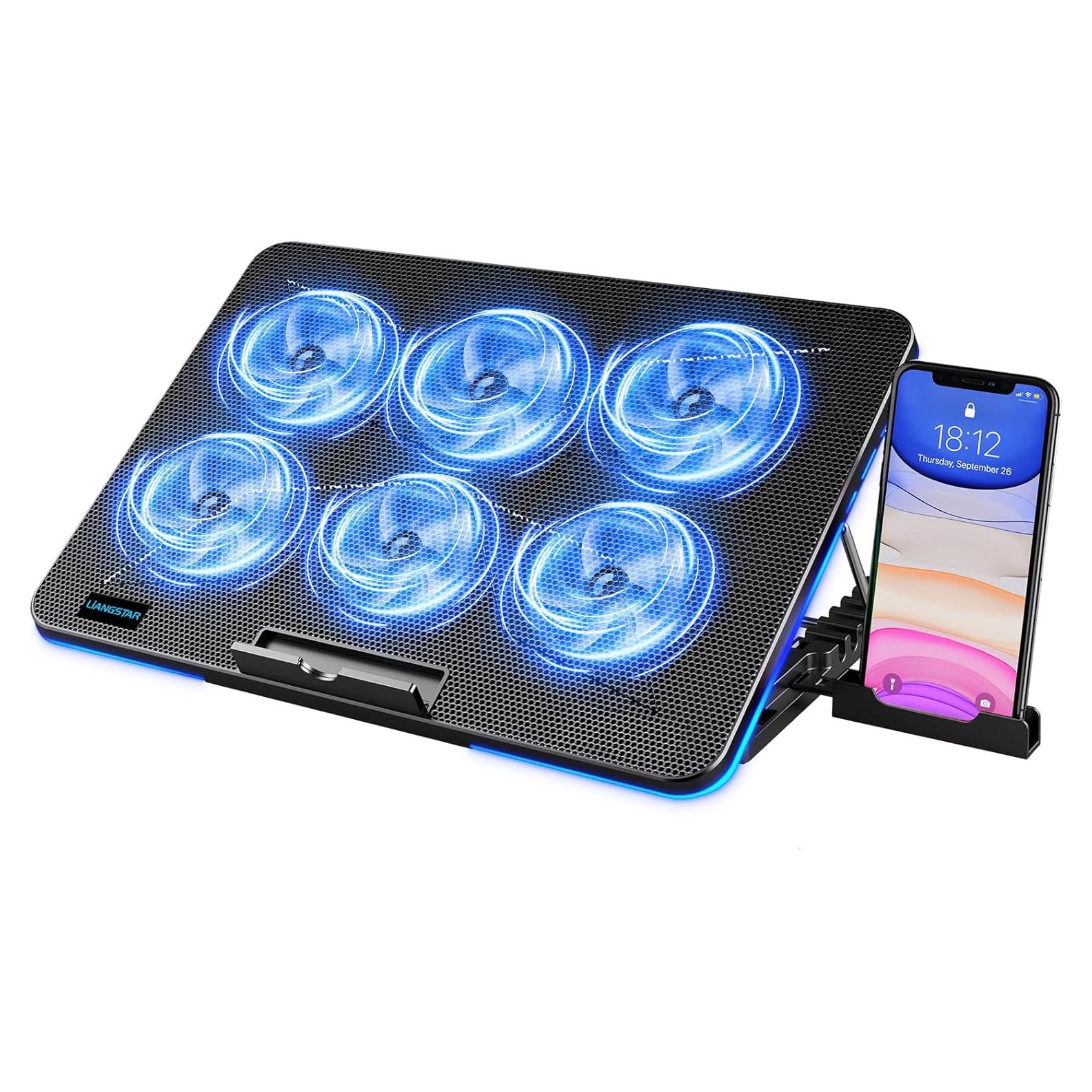 Base de Enfriamiento para Laptop LIANGSTAR 12-17" 6 Ventiladores