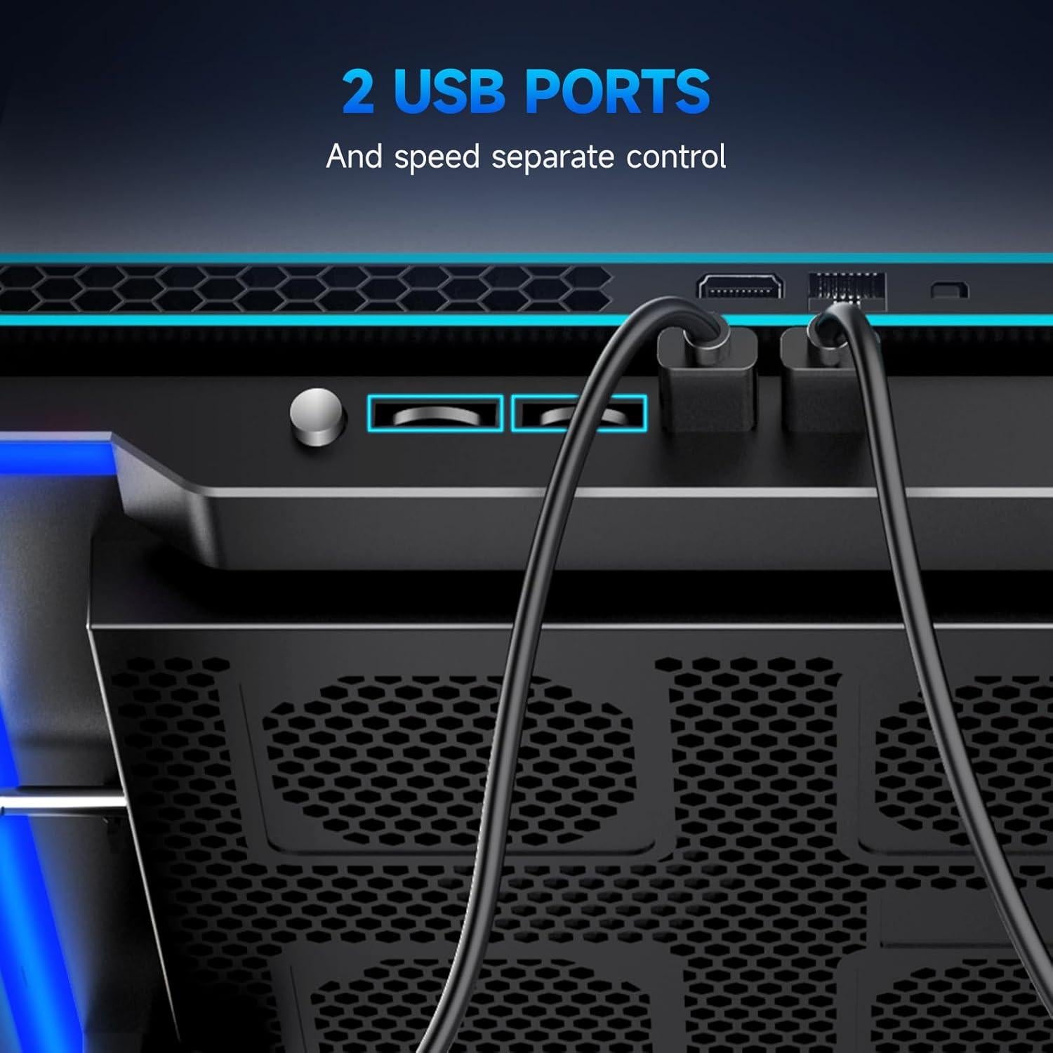 Base de Enfriamiento para Laptop LIANGSTAR 12-17" 6 Ventiladores