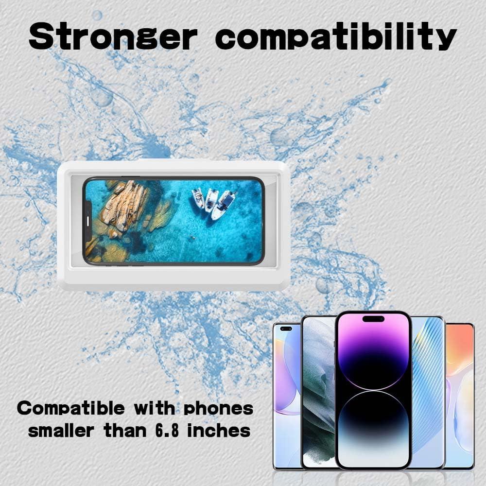 Soporte para teléfono de ducha impermeable Xbanya 360° blanco