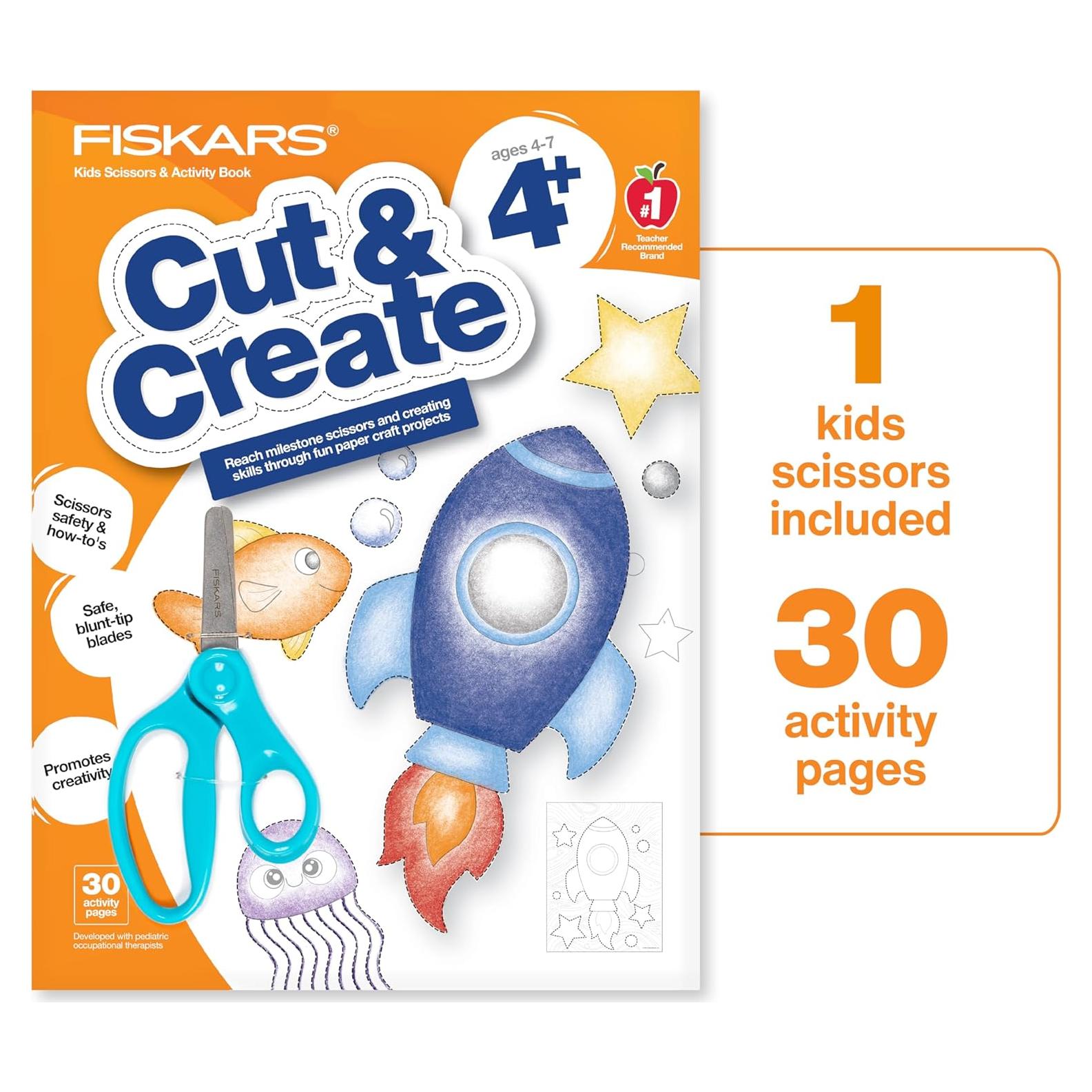 Libro de Actividades Fiskars con Tijeras para Niños 12,7 cm