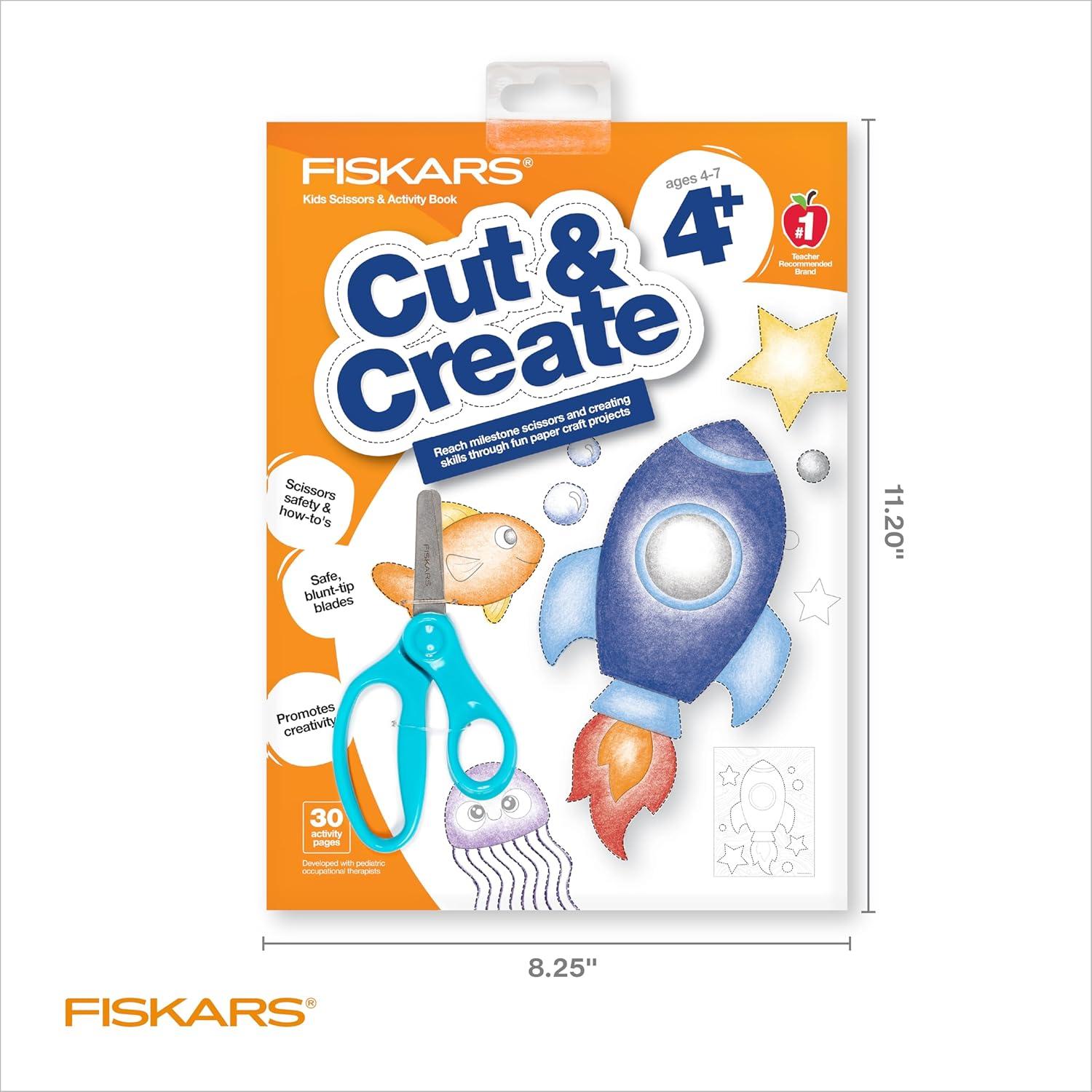 Libro de Actividades Fiskars con Tijeras para Niños 12,7 cm