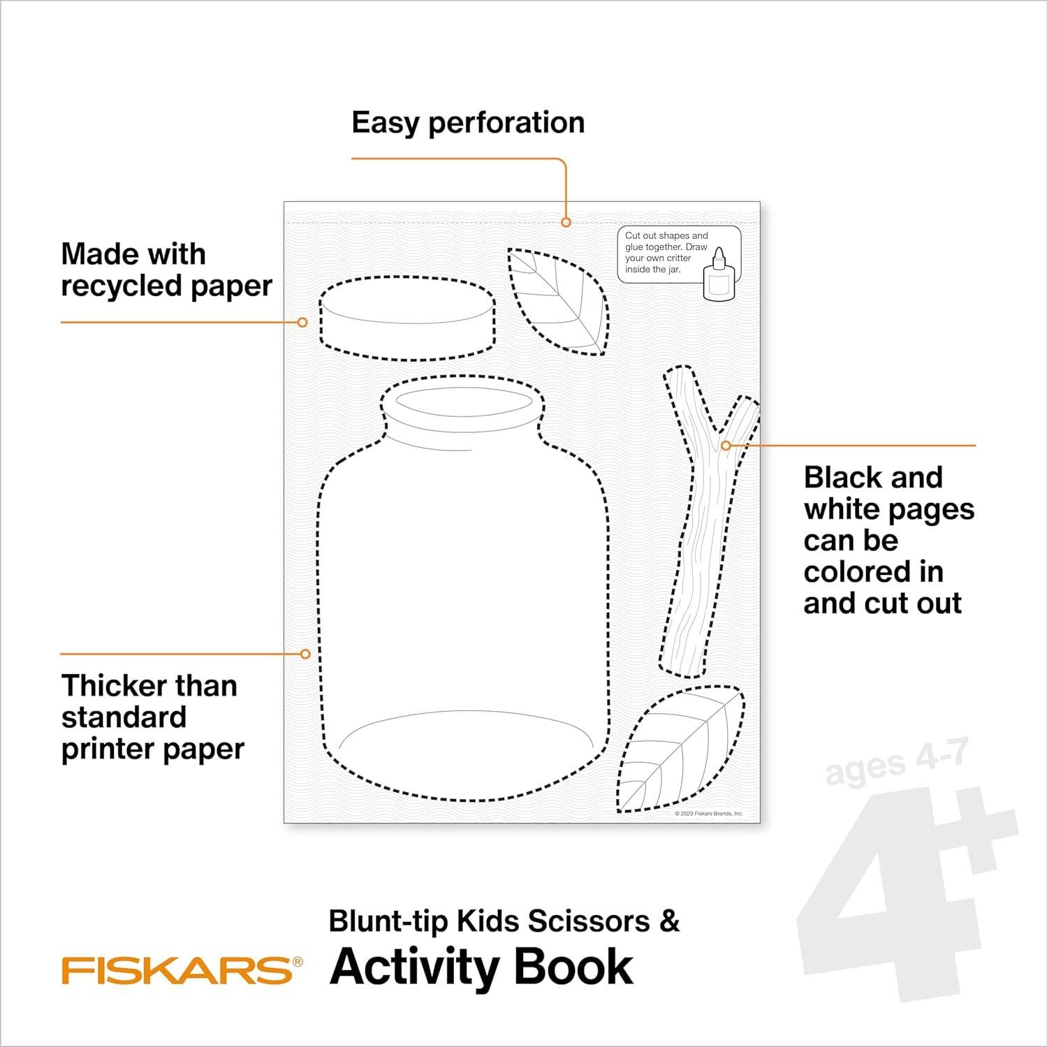 Libro de Actividades Fiskars con Tijeras para Niños 12,7 cm