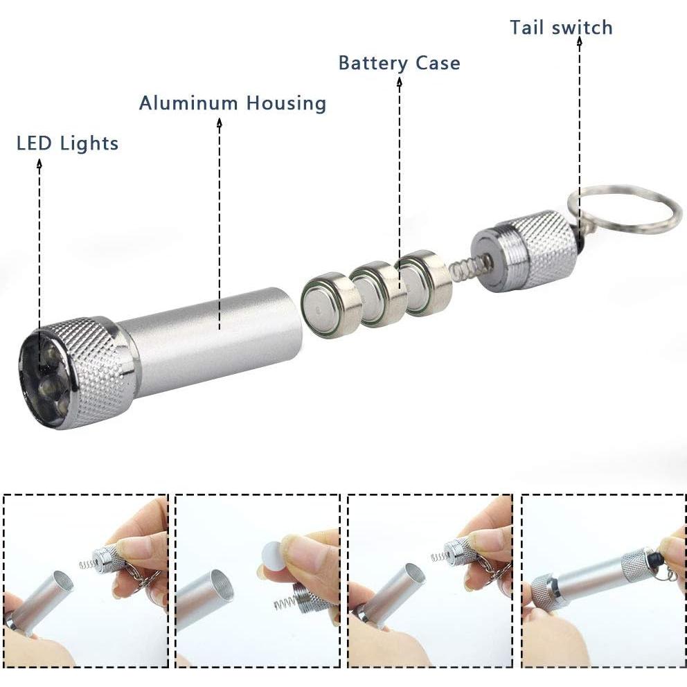 20 Mini Linternas LED Bantoye 6.8 cm para Camping y Fiesta
