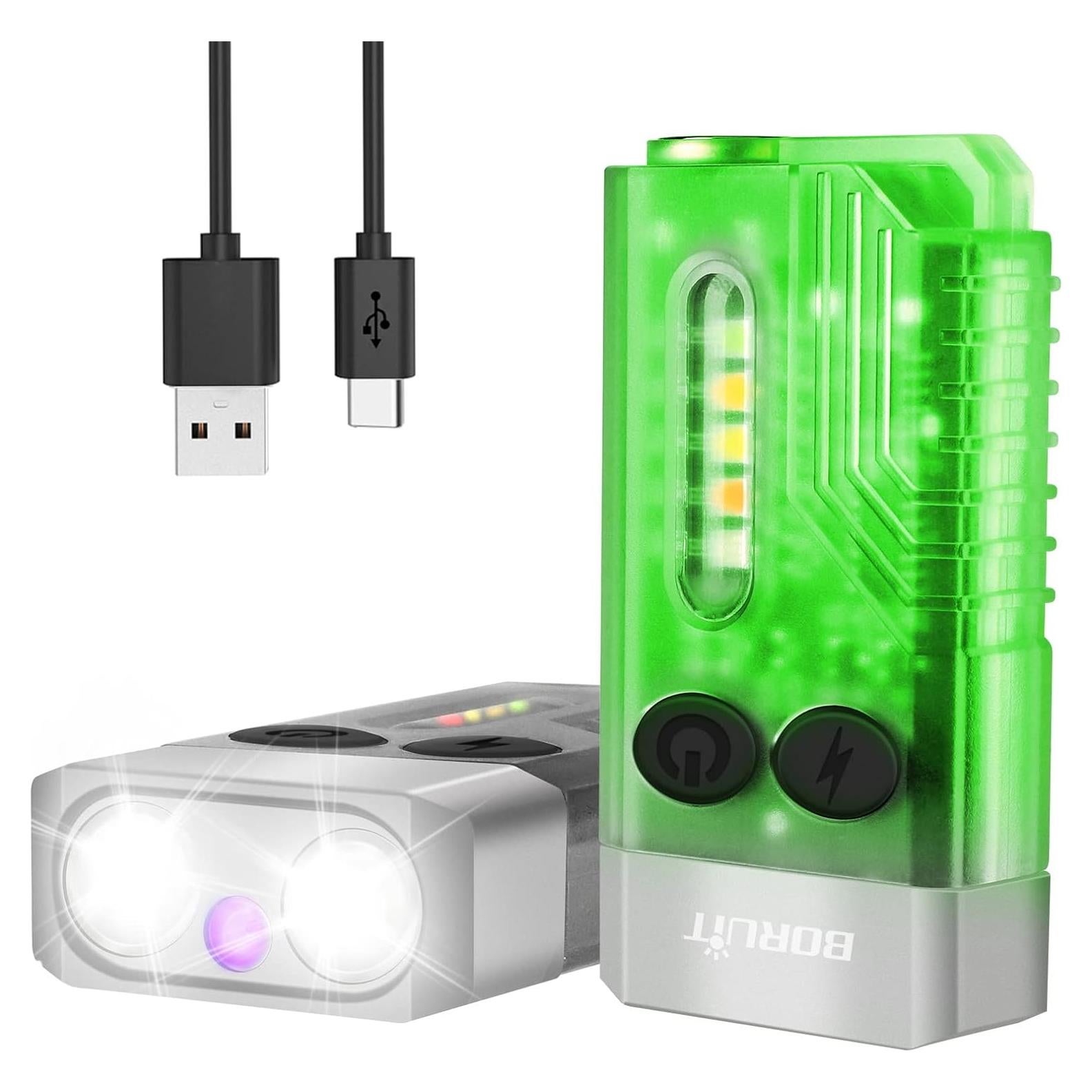 Linterna EDC BORUIT V10 Recargable USB C 1000 Lúmenes IPX4