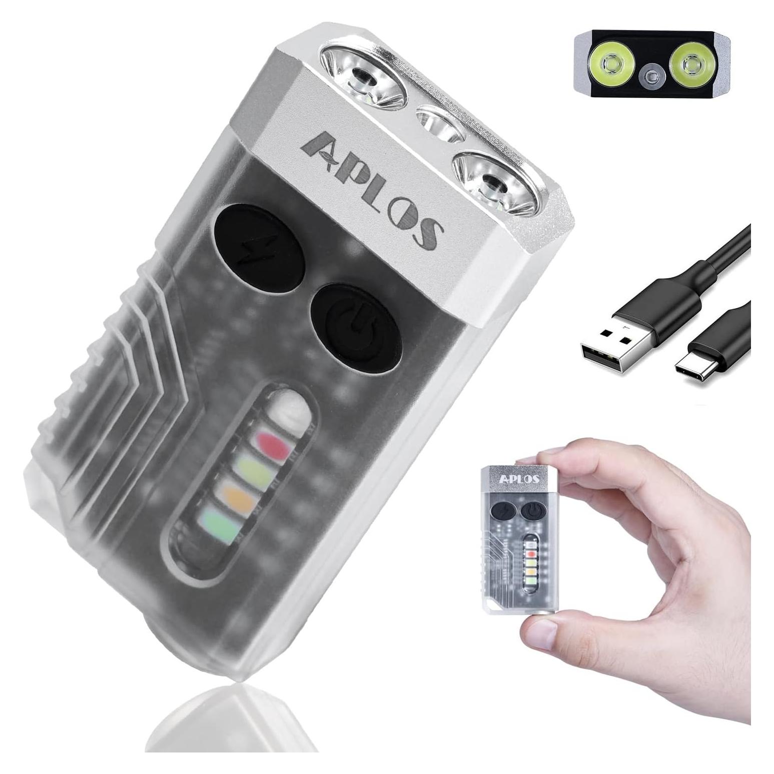 Linterna Mini EDC APLOS L02 1000 Lúmenes Recargable Blanca