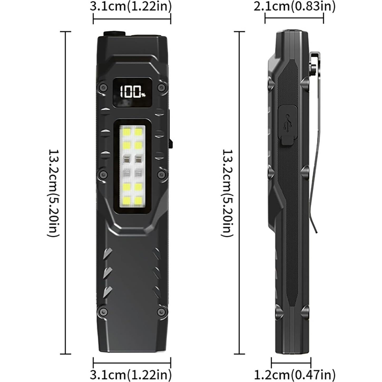 Linterna Táctica Ciwuzxs DT007 LED 1500LM Recargable USB-C