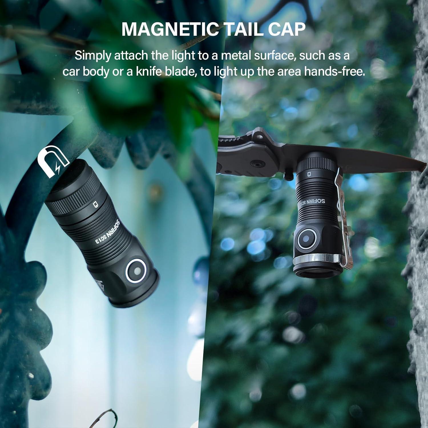 Linterna LED Sofirn SC13 Recargable USB C 1100 Lúmenes IPX8