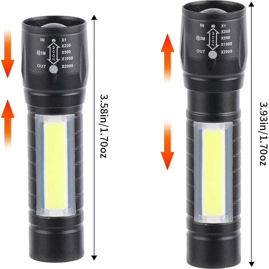 Paquete de 5 Linternas LED Recargables USB-C Hilngav 117g
