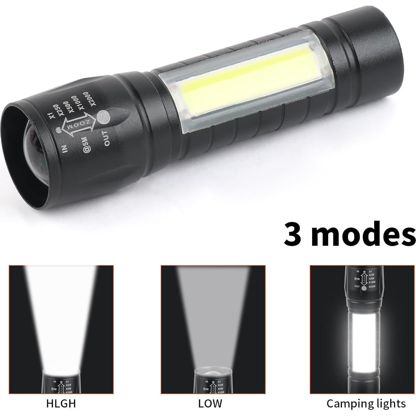 Paquete de 5 Linternas LED Recargables USB-C Hilngav 117g