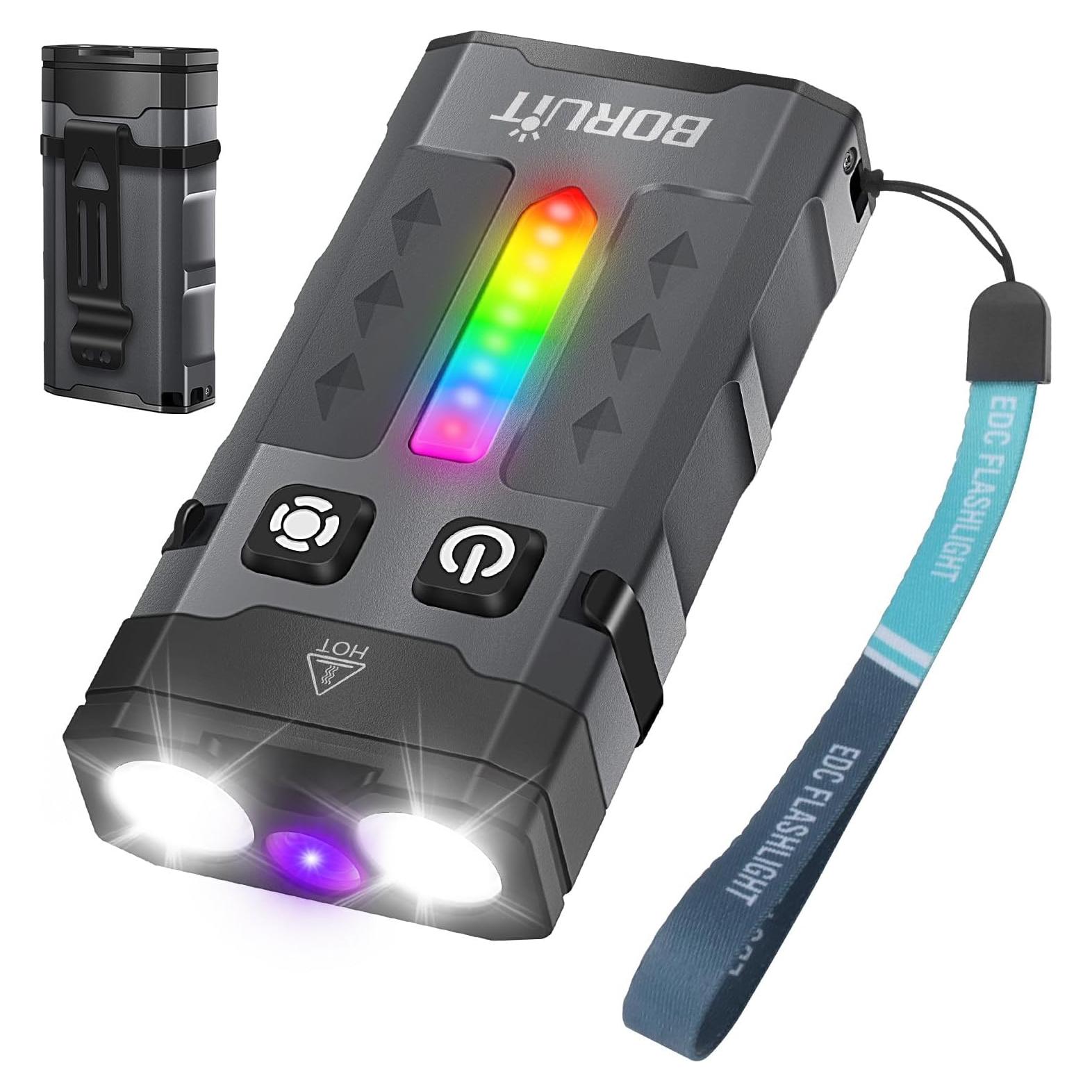 Linterna BORUIT EV20 LED 1100 Lúmenes UV 365nm Recargable