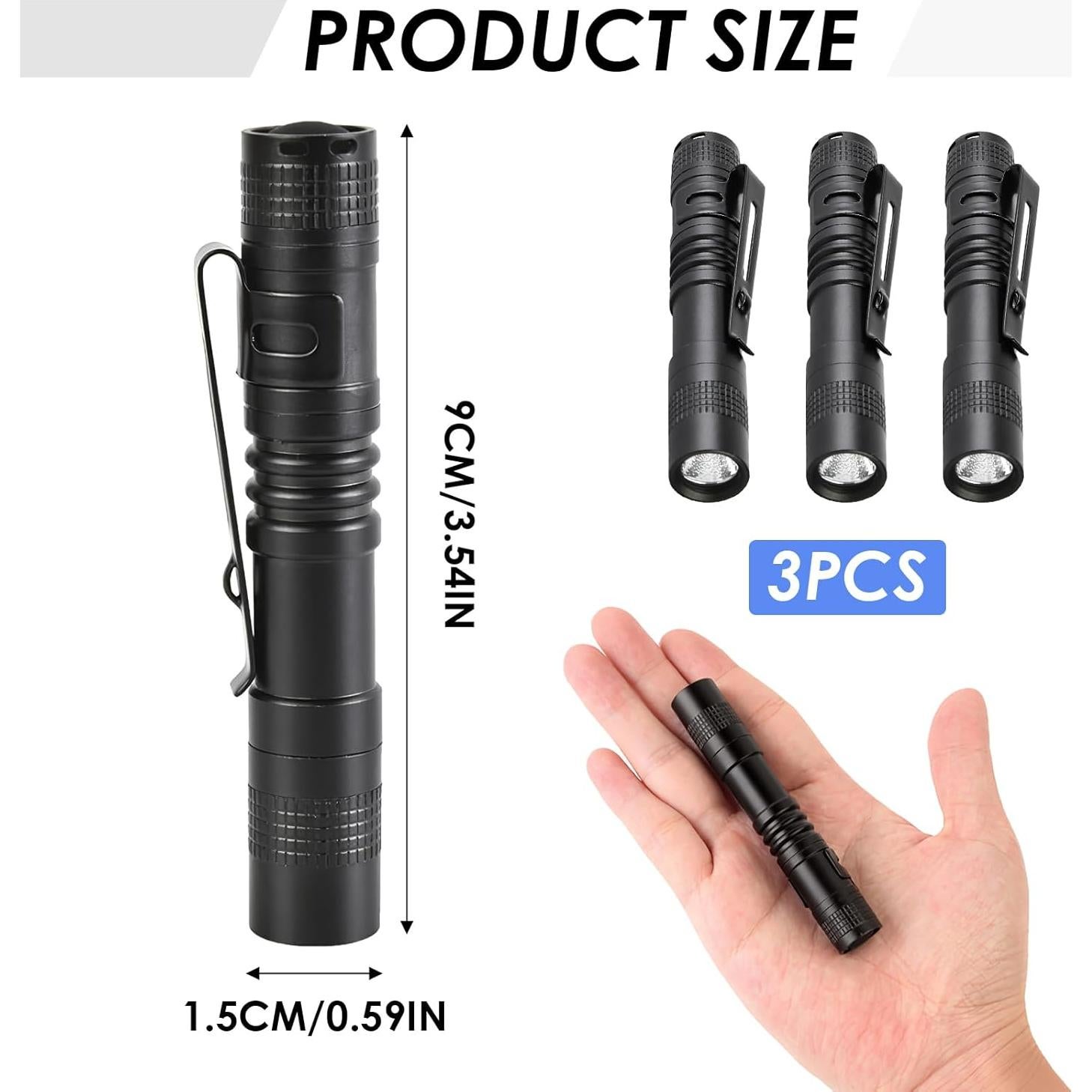 Linterna LED Compacta Hoeslaw 500 Lúmenes 8.89 cm Portátil