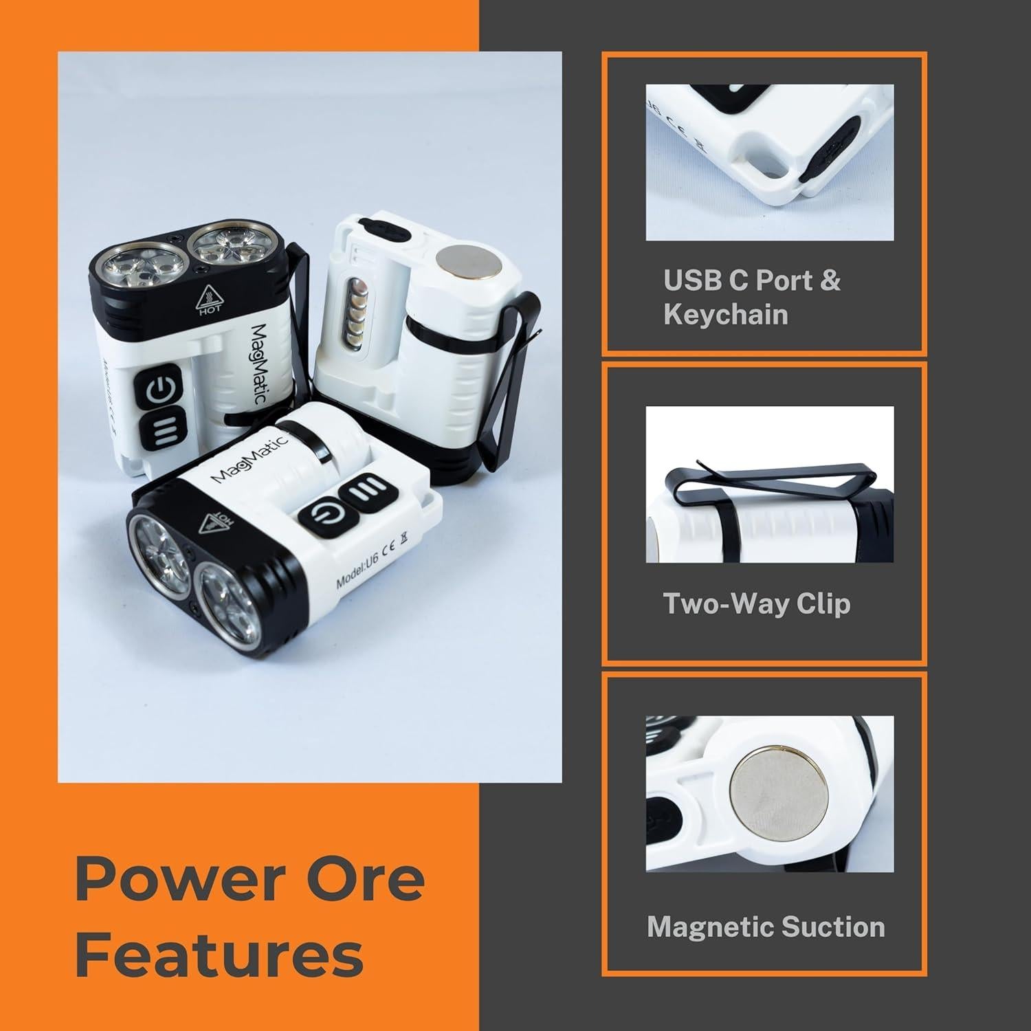 Linterna de Llavero MagMatic Power Ore 1600 LM Recargable