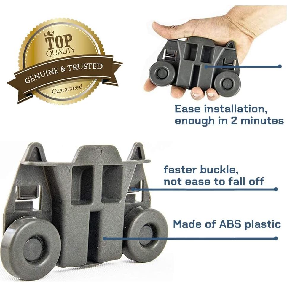 Paquete de 4 Ruedas de Lavavajillas W10195417 Tauuio