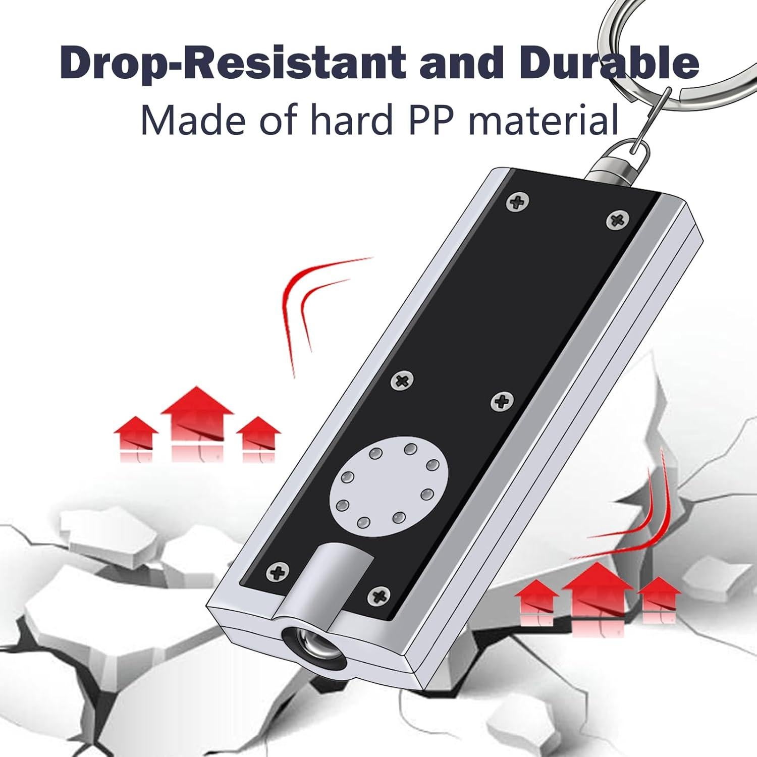 Mini Linterna LED de Llavero Daemson - 8 Piezas Multicolor