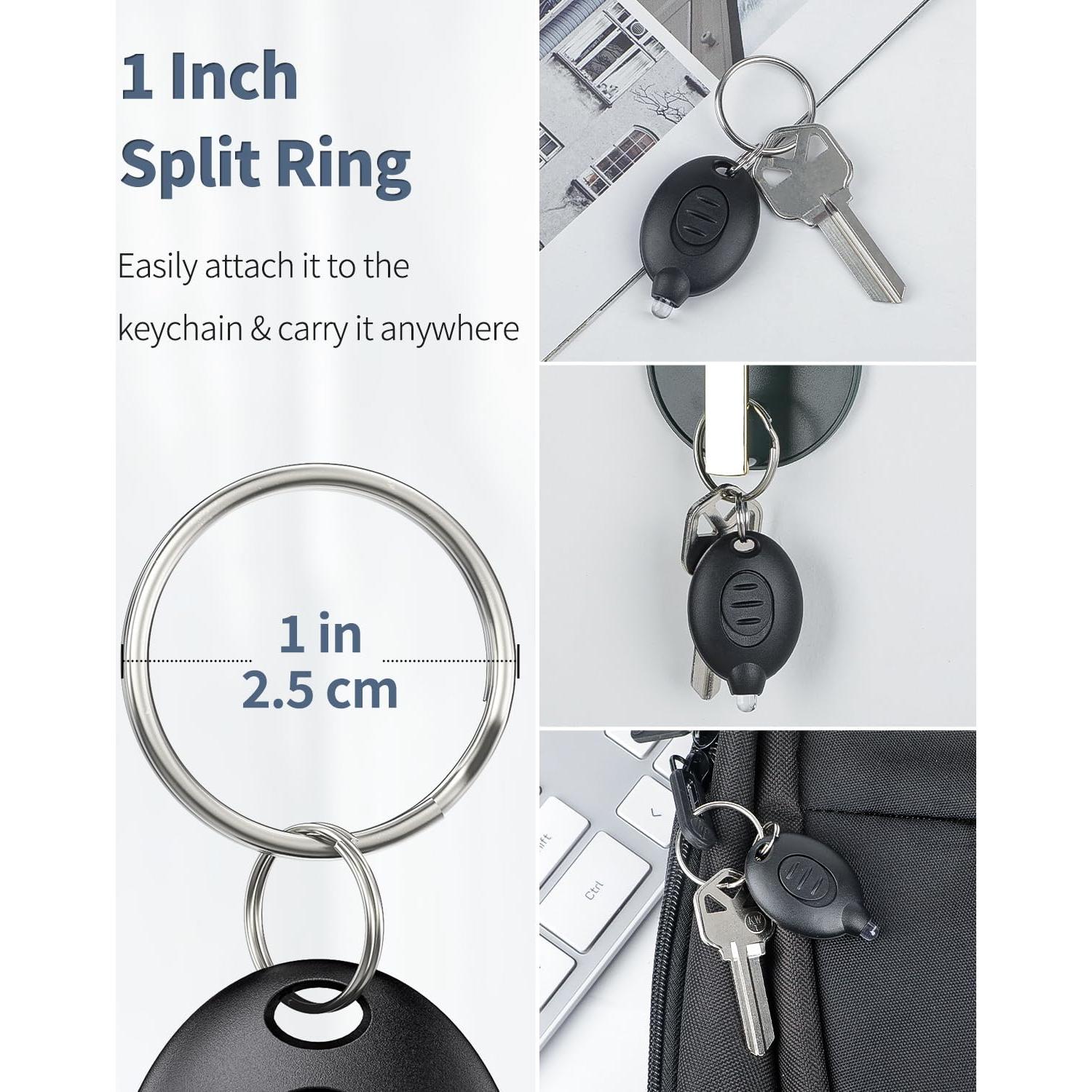 Paquete de 5 Linternas LED de Llavero Uniclife - Carcasa Negra