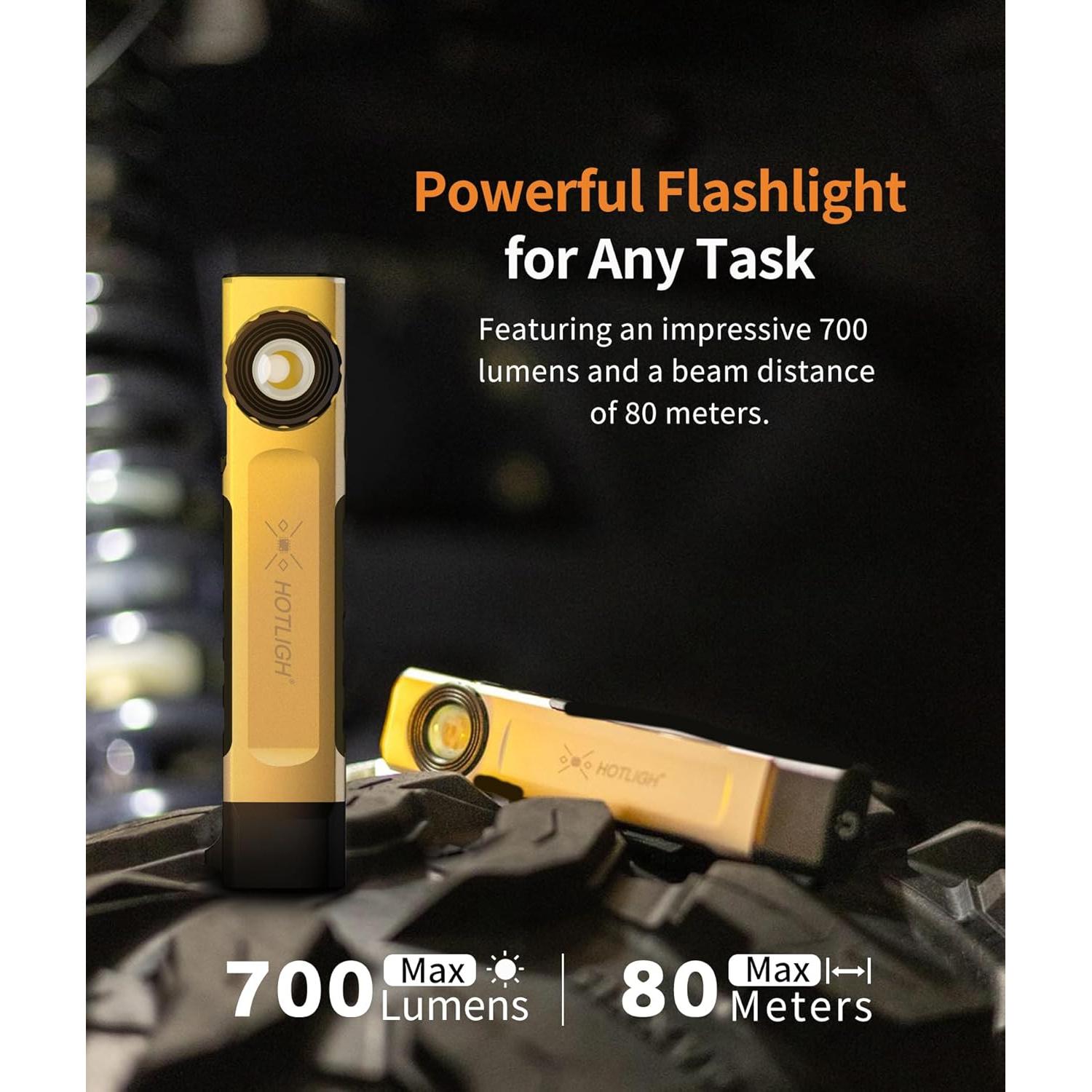 Linterna LED Recargable Magnética HOTLIGH 700 Lúmenes