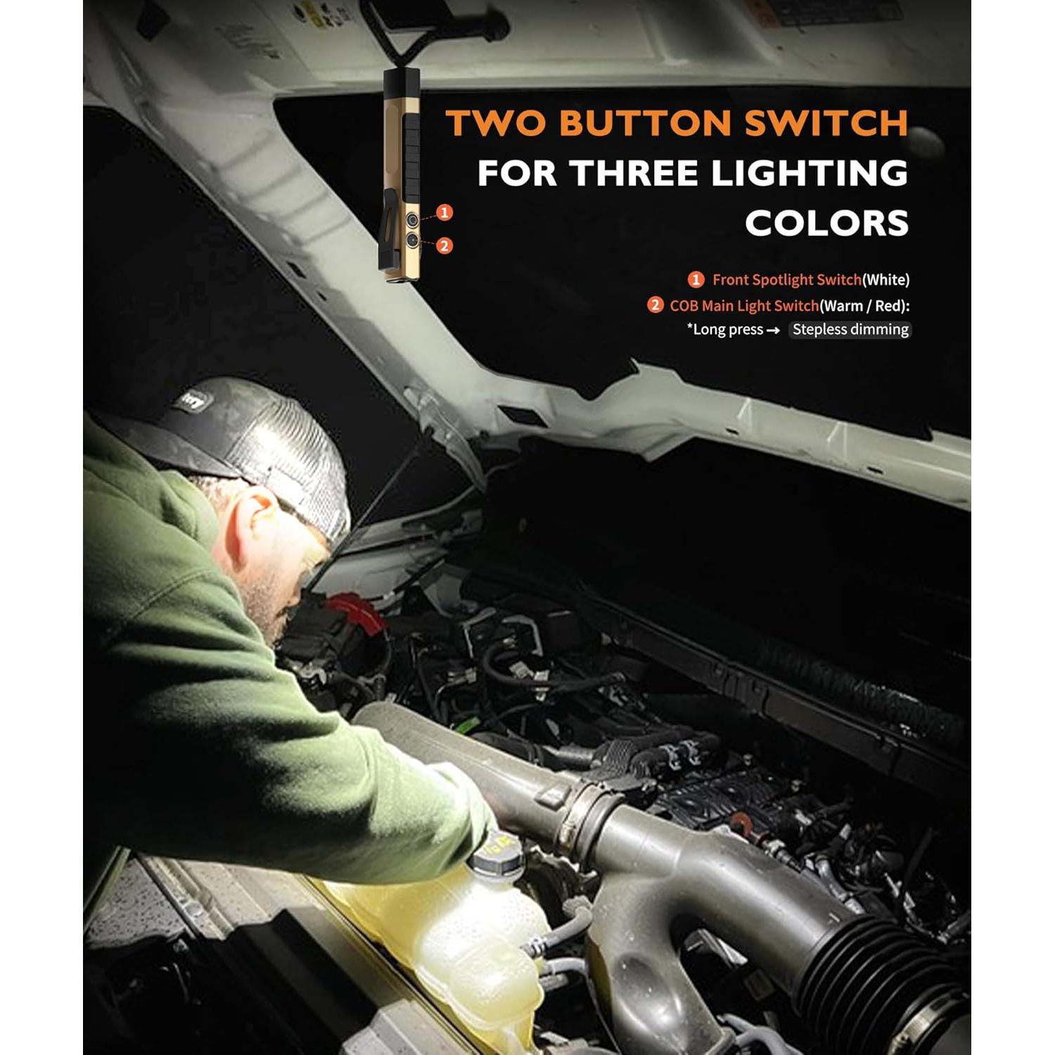 Linterna LED Recargable Magnética HOTLIGH 700 Lúmenes