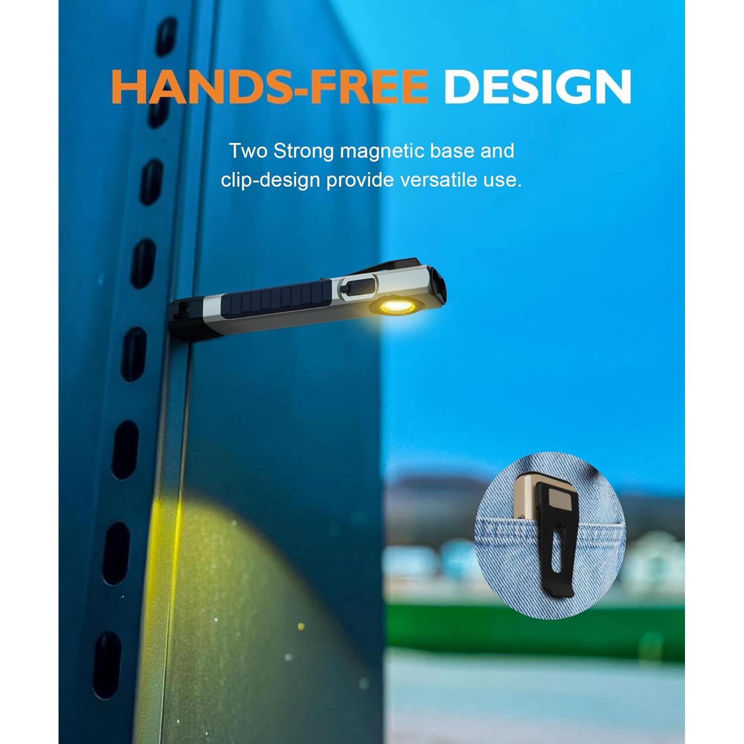 Linterna LED Recargable Magnética HOTLIGH 700 Lúmenes