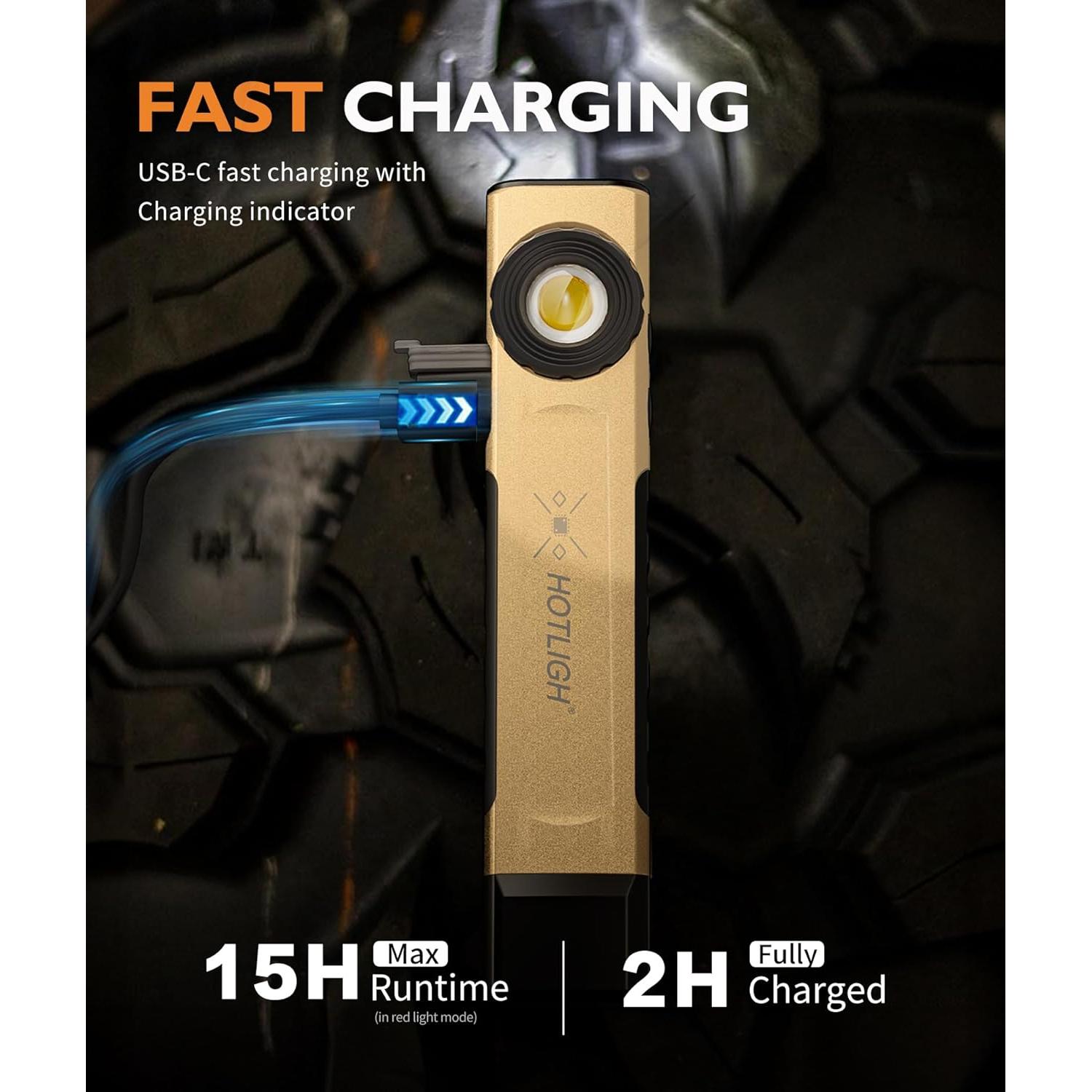 Linterna LED Recargable Magnética HOTLIGH 700 Lúmenes