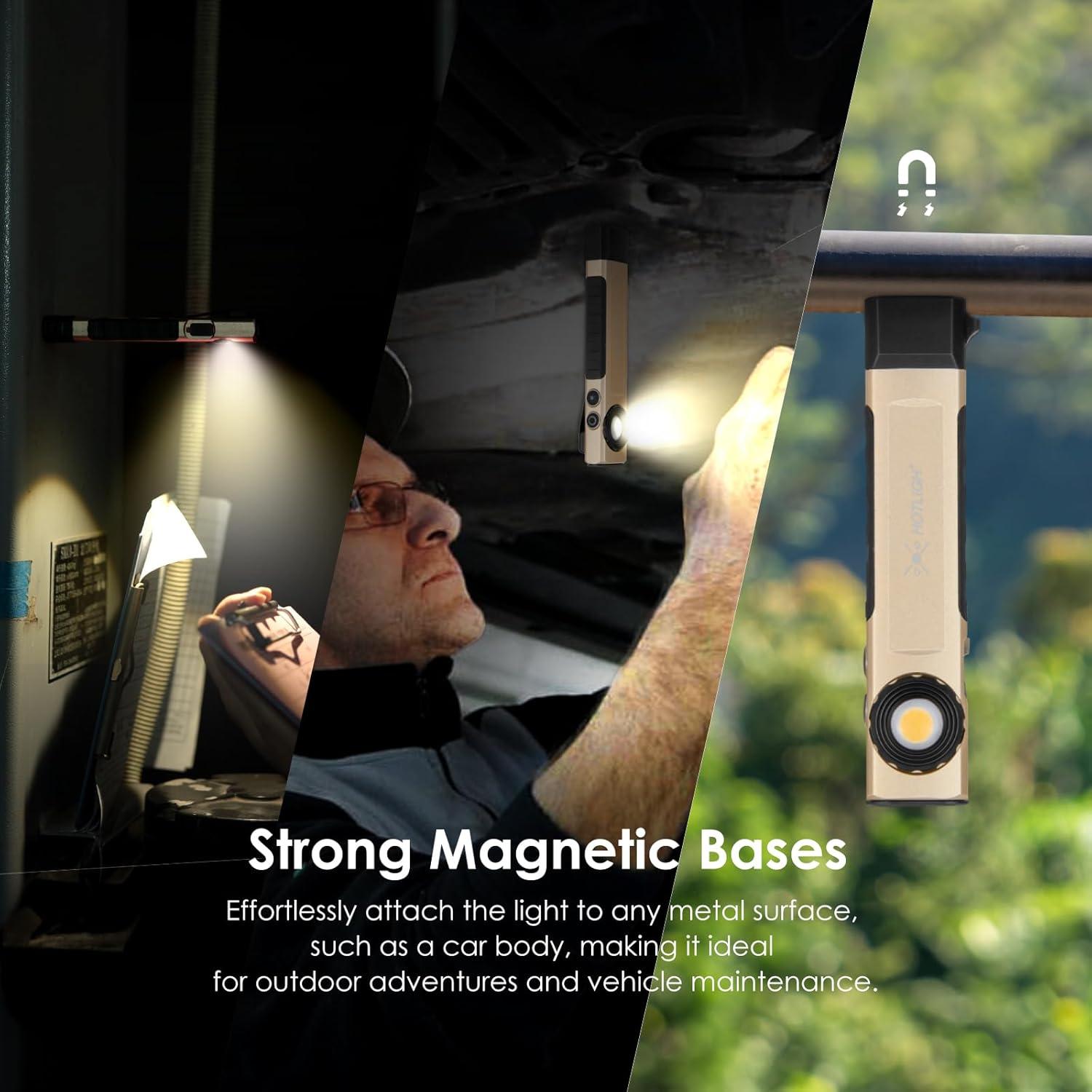 Linterna LED Recargable Magnética HOTLIGH 700 Lúmenes