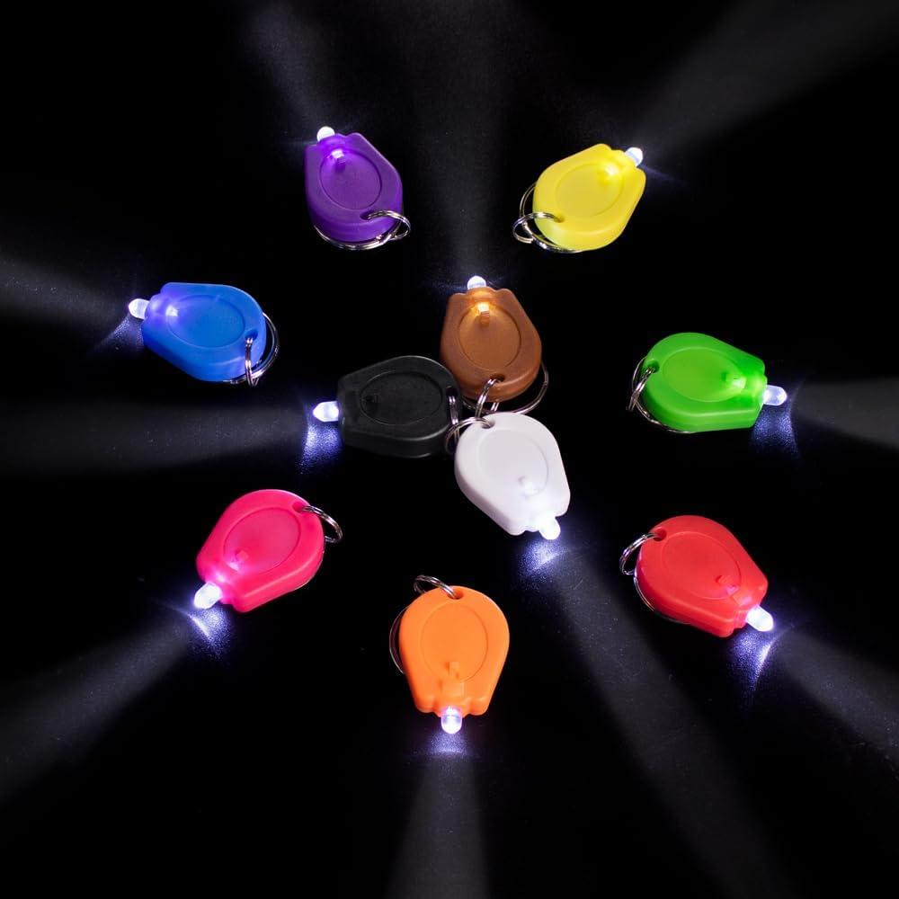 Paquete de 10 Linternas LED Mini RaySoar Multicolor