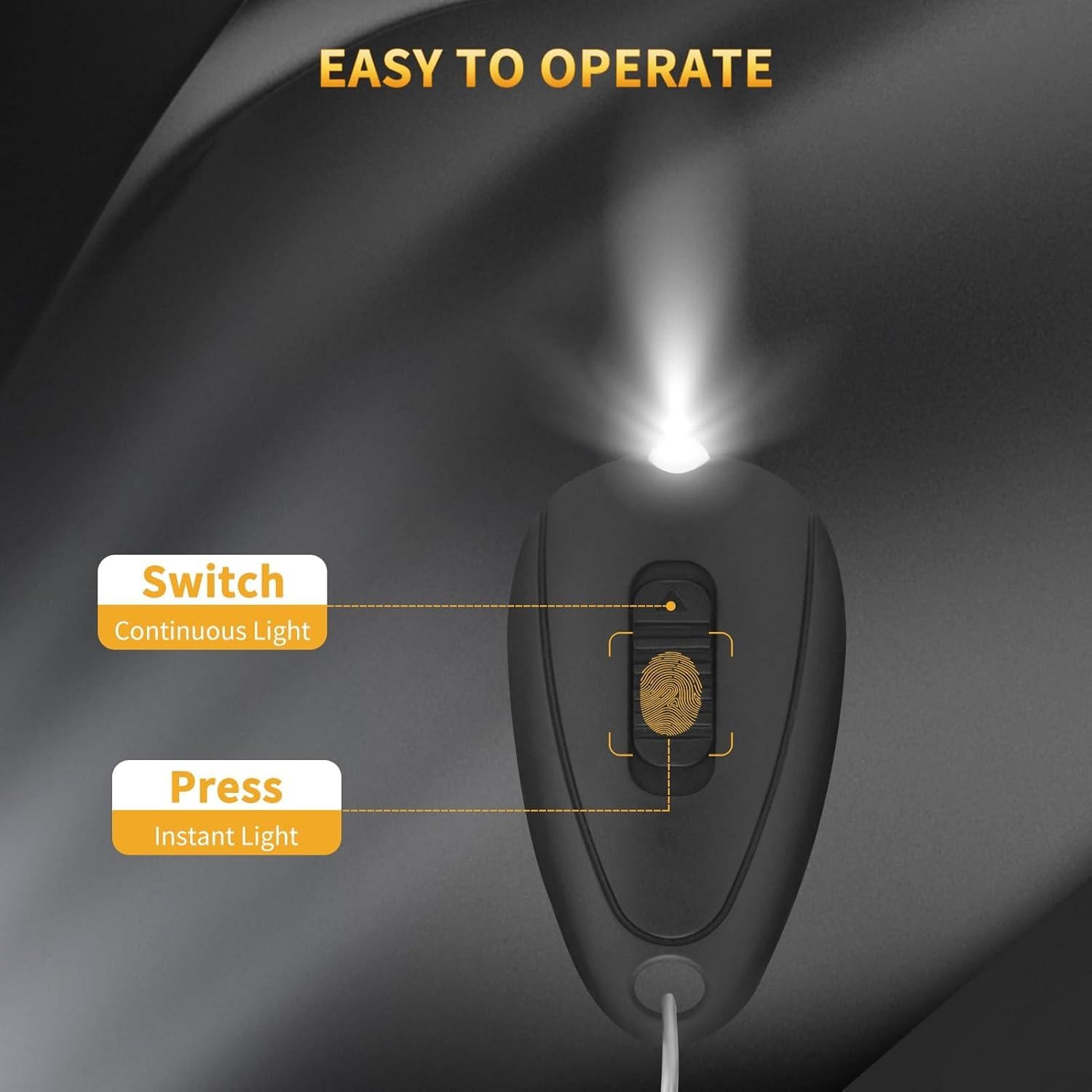 Linterna de Llavero RISEMART - Paquete de 5 Mini LED 14 Lúmenes