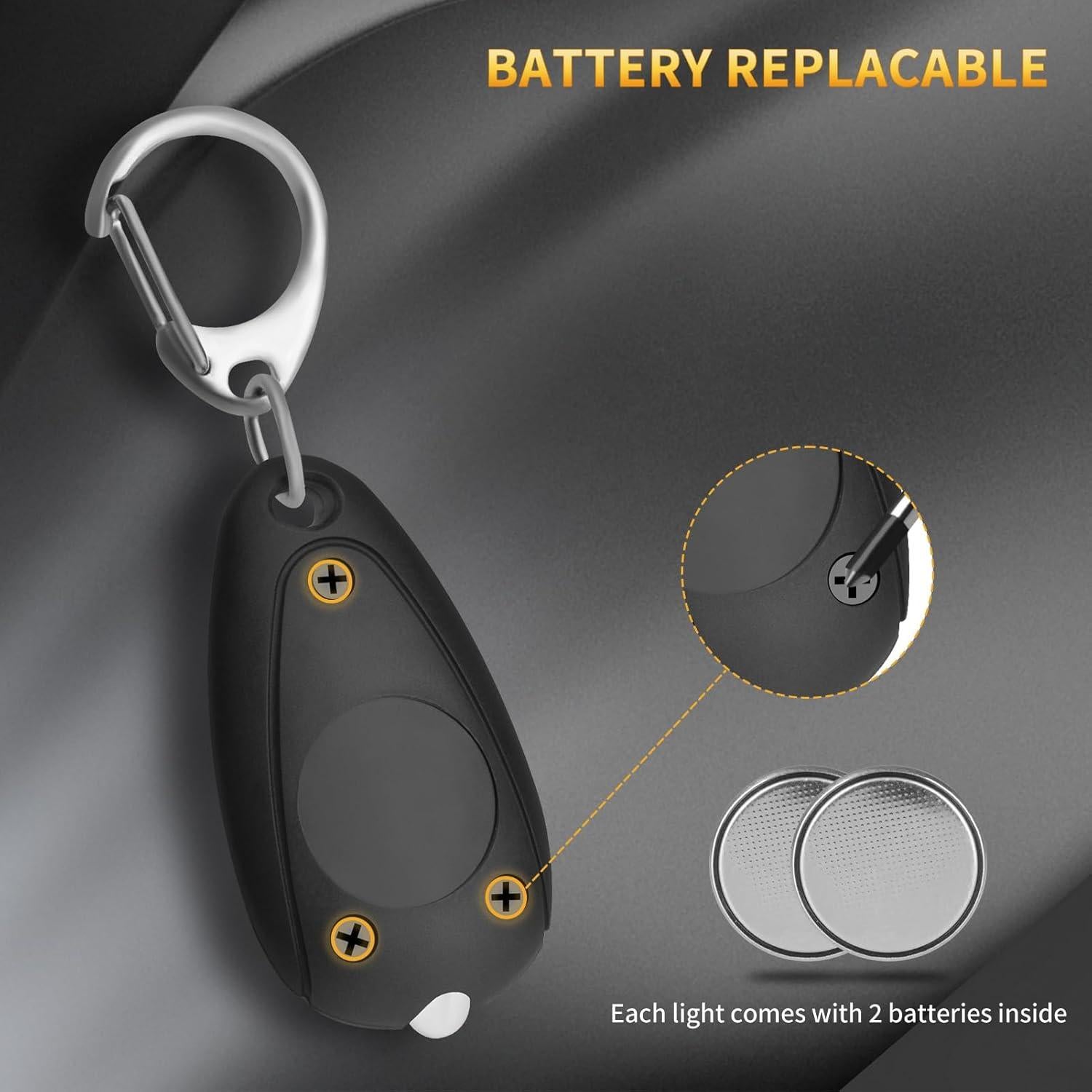 Linterna de Llavero RISEMART - Paquete de 5 Mini LED 14 Lúmenes