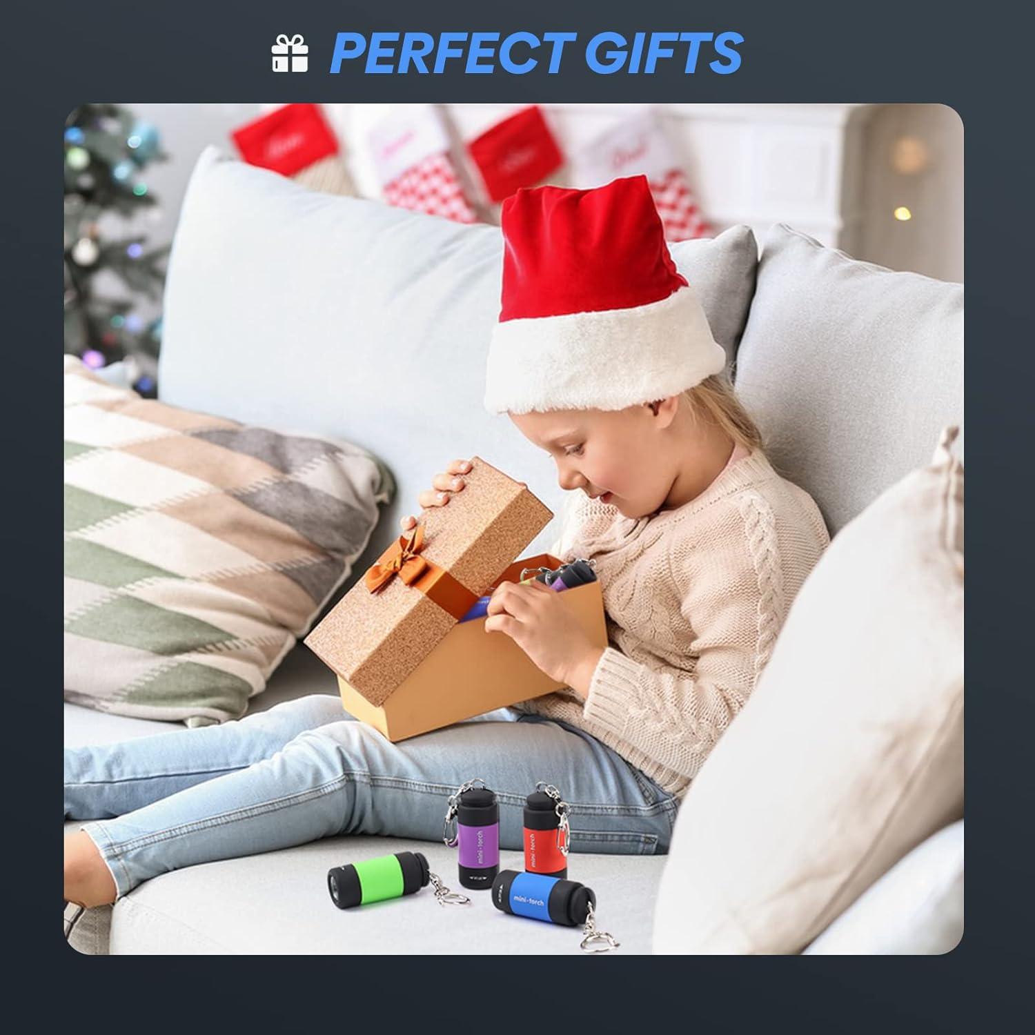 Mini Linterna de Llavero Recargable USB Tileon - 3 Piezas LED