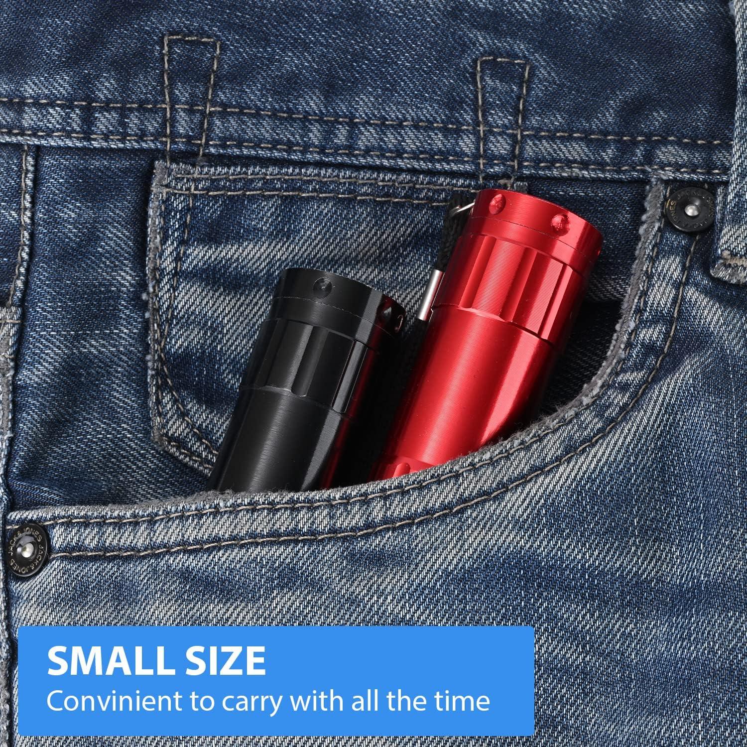 Paquete de 5 Linternas Mini YIKOSAM 9 LED Aluminio Colores Variados