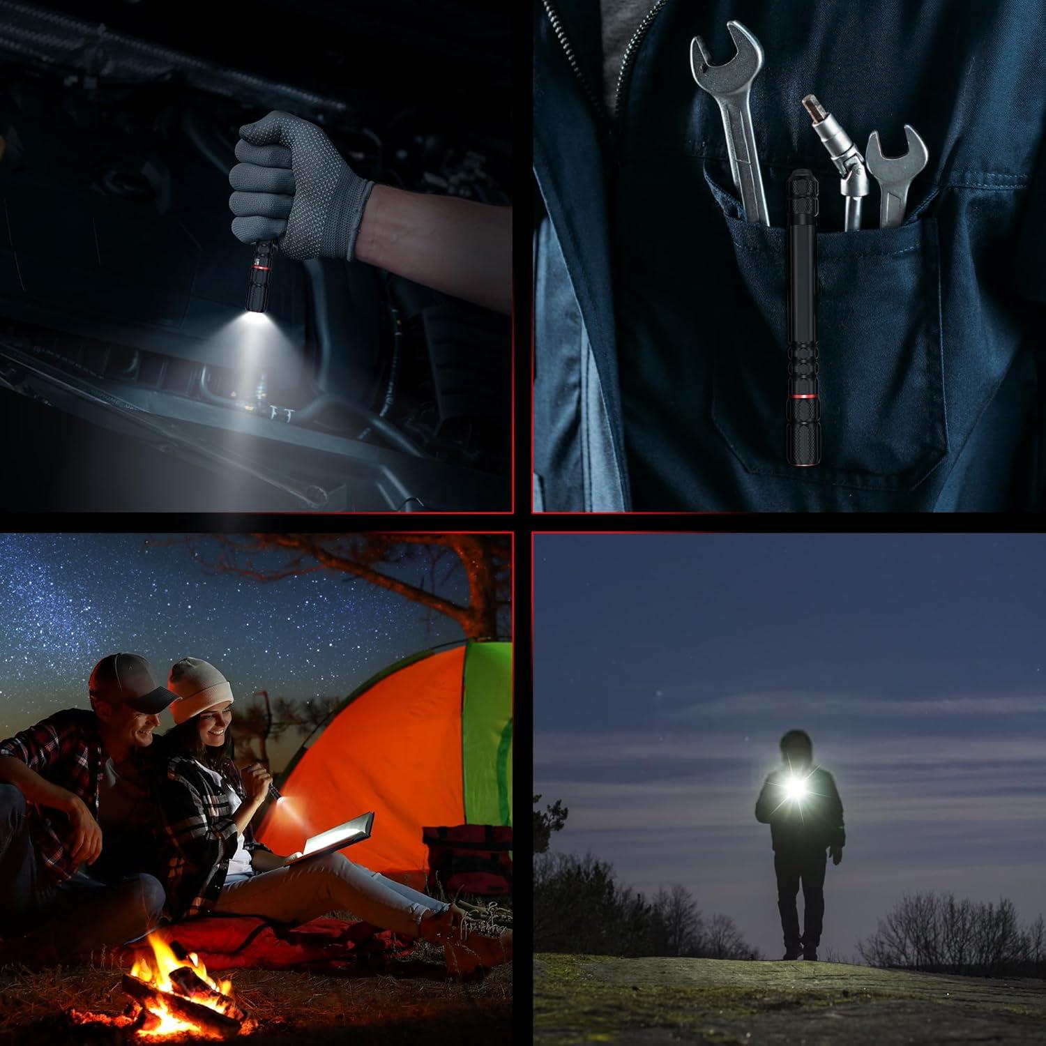 Linterna Recargable FORTO Bolígrafo 400 Lúmenes IP67 Compacta