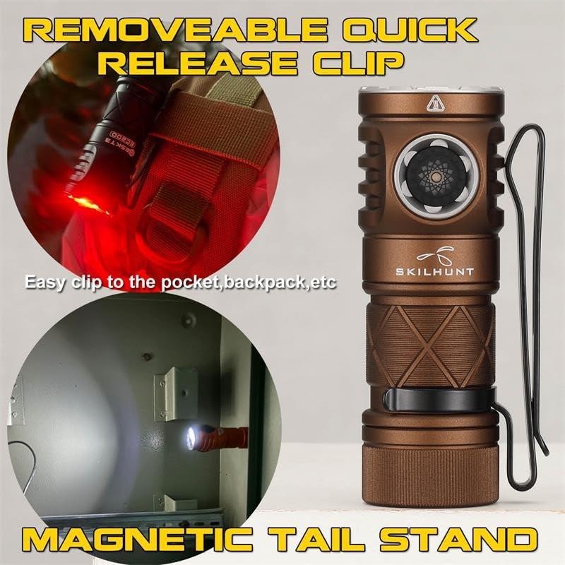 Linterna EDC SKILHUNT EC200S-Mini 2100 Lúmenes USB-C Compacta