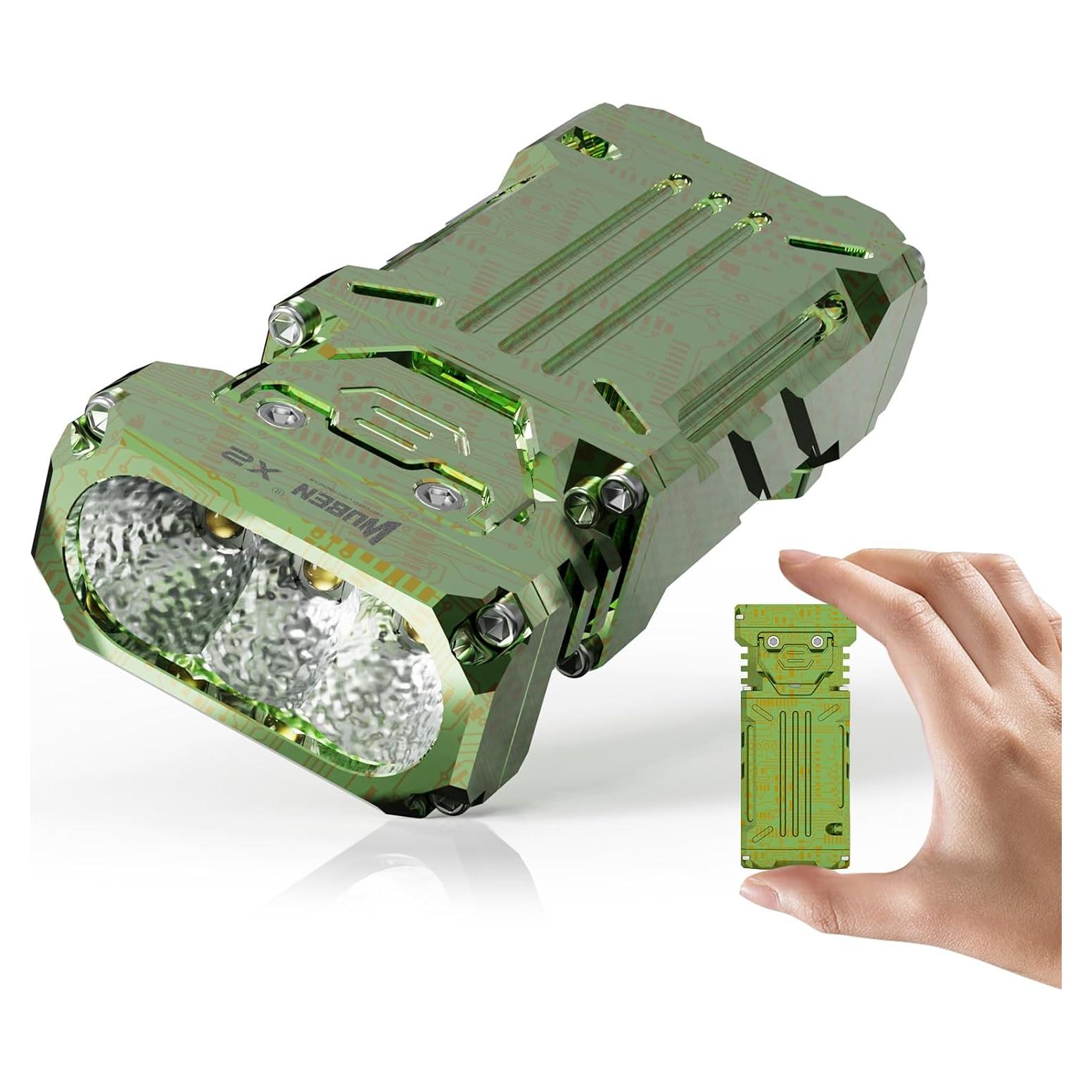 Linterna de Bolsillo WUBEN X2 1800 Lúmenes Recargable Verde