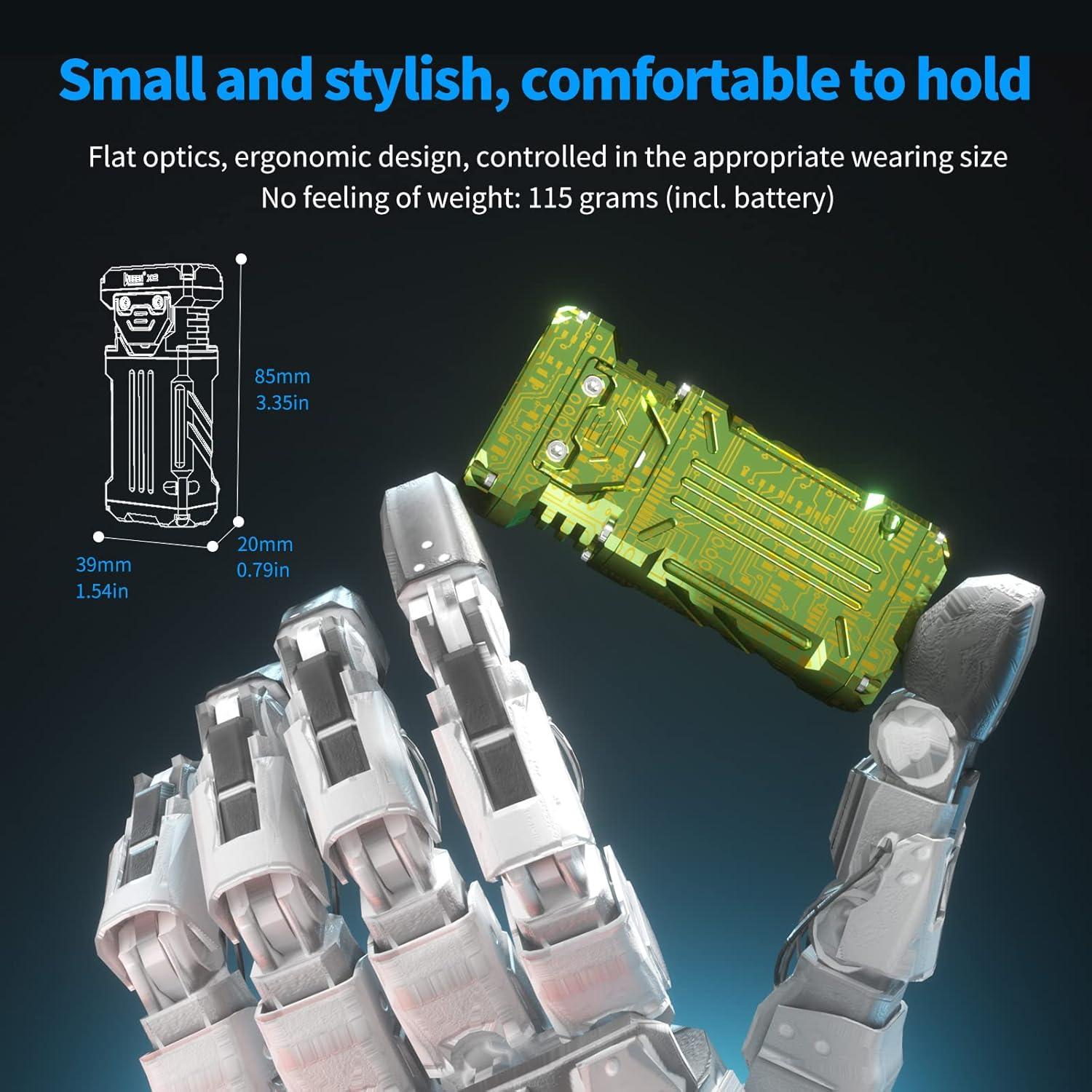 Linterna de Bolsillo WUBEN X2 1800 Lúmenes Recargable Verde