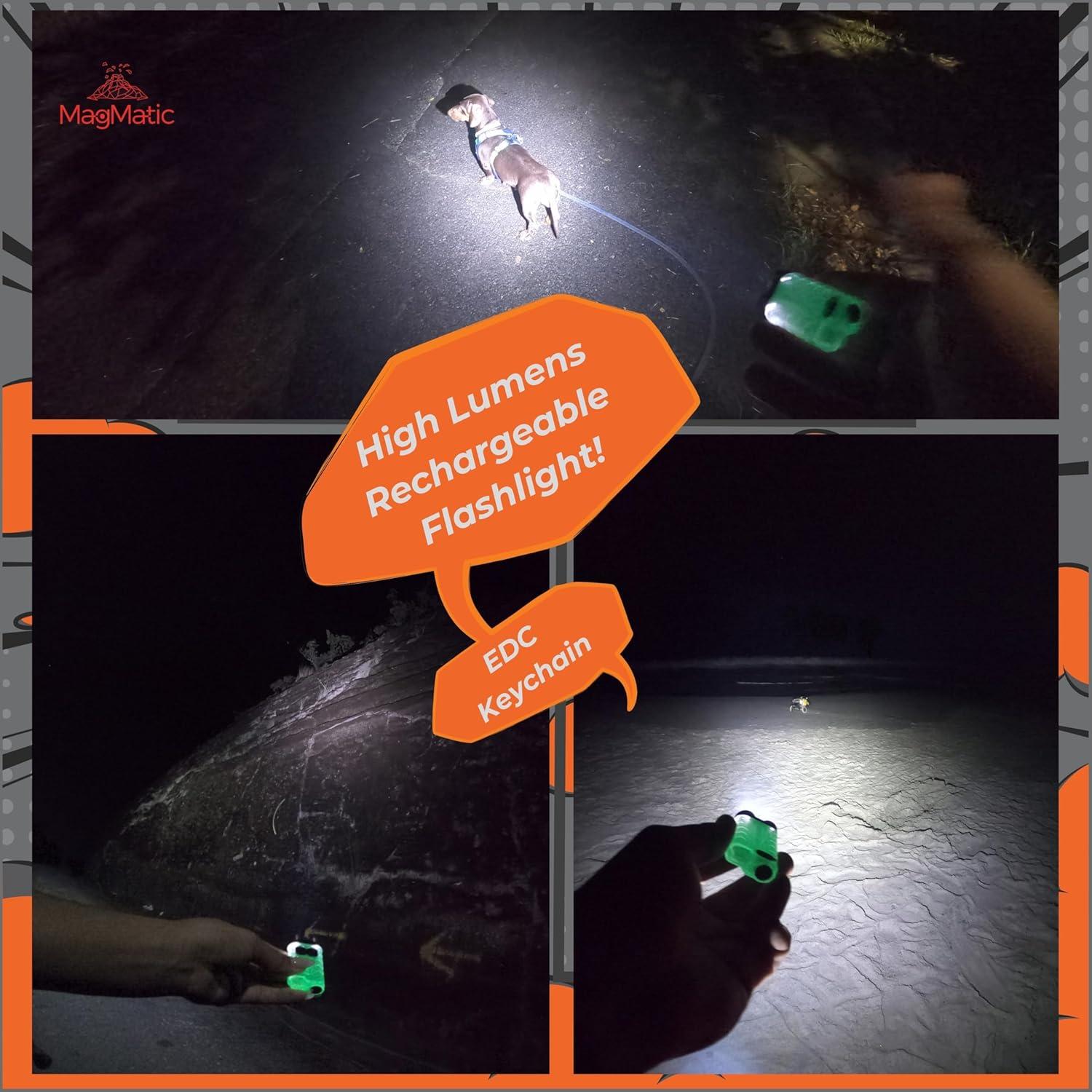 Linterna Mini Recargable MAGMATIC 900 Lúmenes - Brilla en la Oscuridad