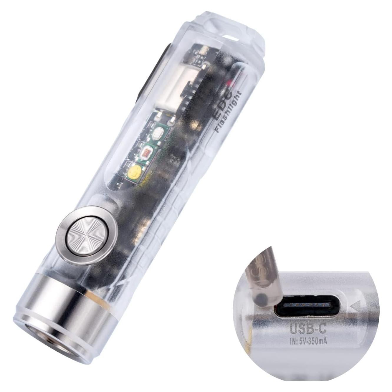 Linterna de Llavero RovyVon A8 USB C 650 Lúmenes Recargable