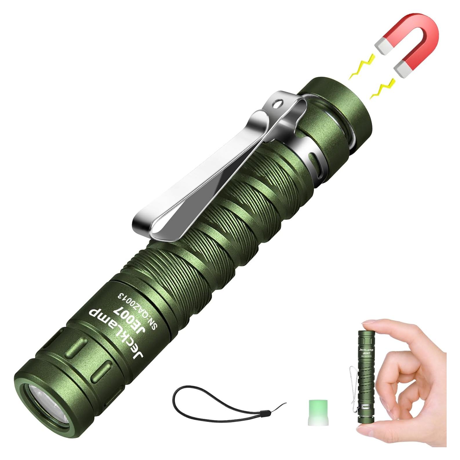 Linterna EDC JeckLamp 550 Lúmenes Magnética 4 Modos Verde