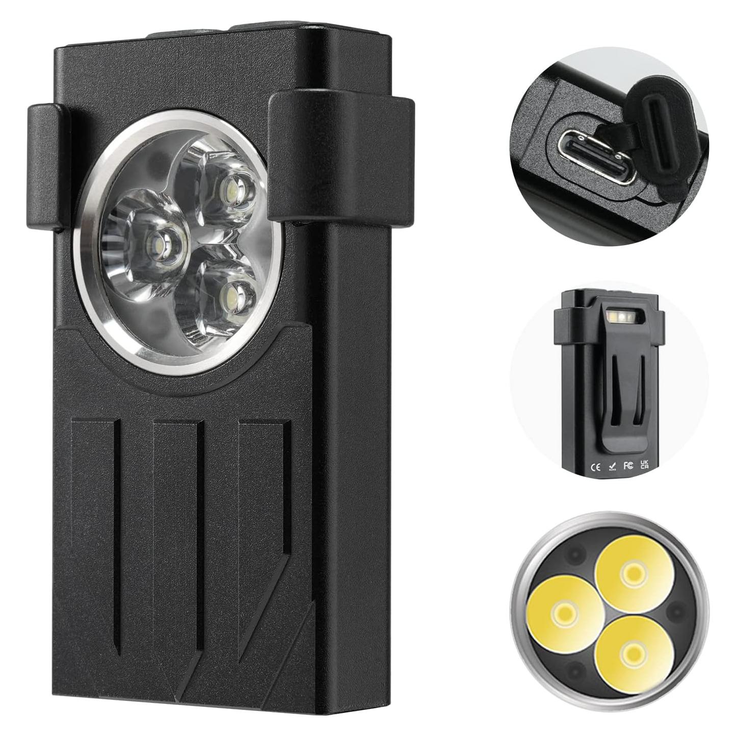 Linterna de Bolsillo Sayram 1100 Lúmenes Recargable Negra