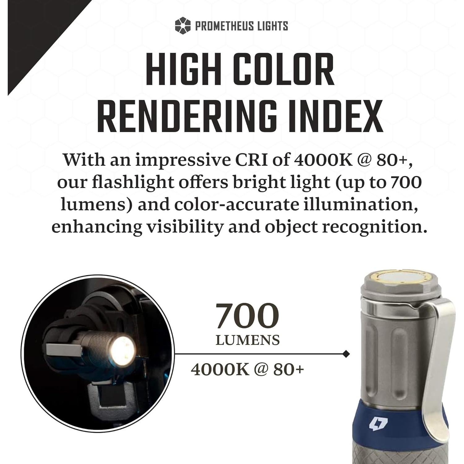 Linterna LED Foursevens Mini Turbo MKIII EDC Titanio 700 lúmenes