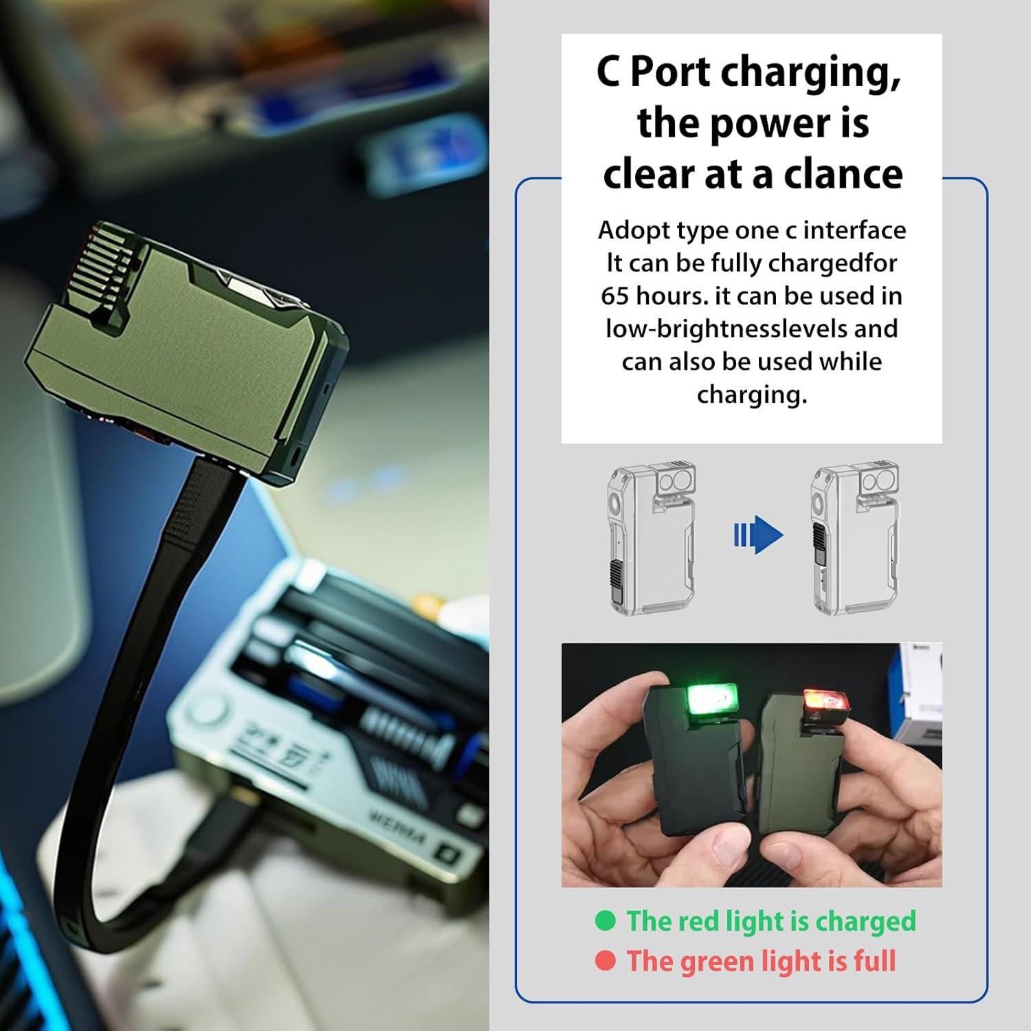 Linterna EDC Recargable Genérico 400 Lúmenes Compacta Negra