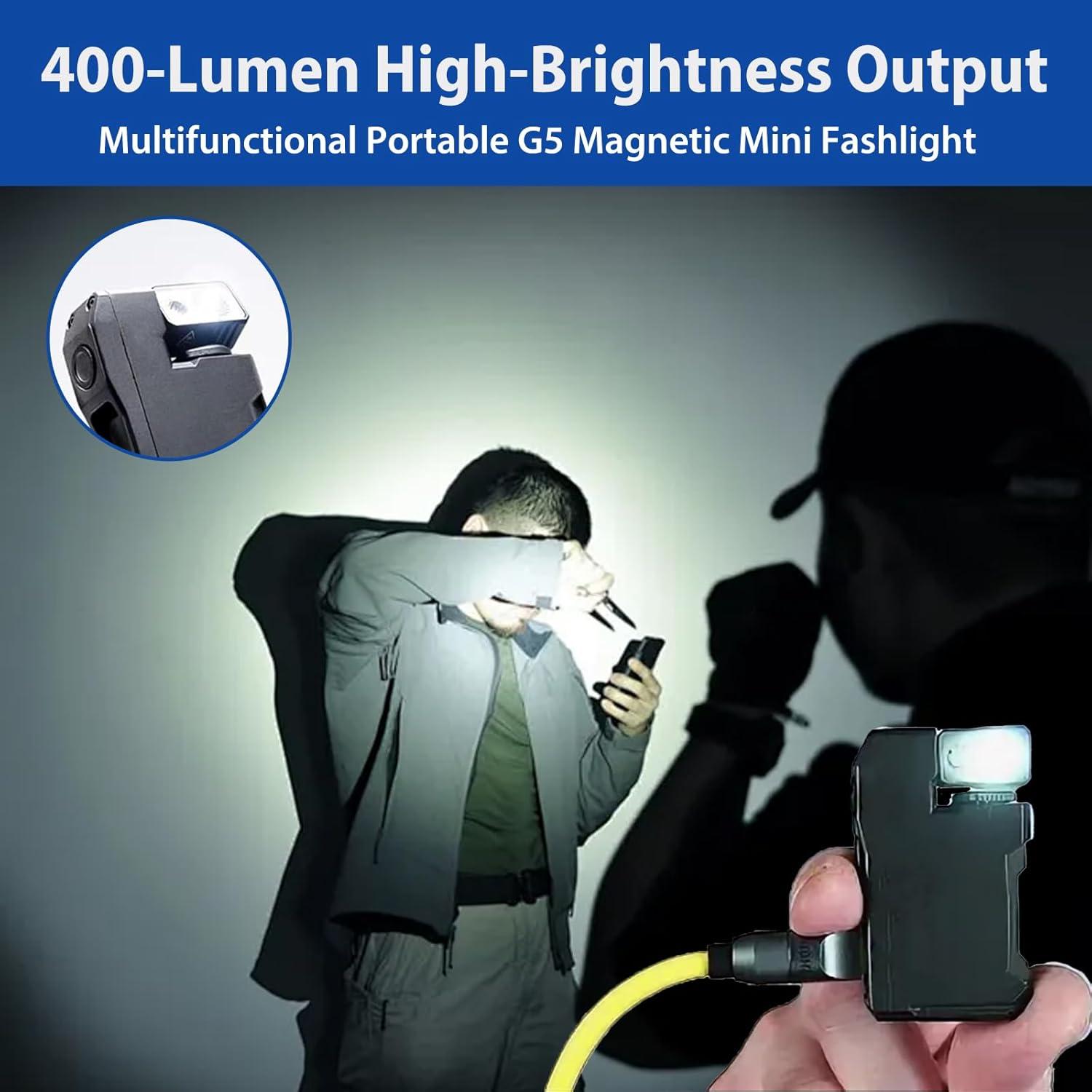 Linterna EDC Recargable Genérico 400 Lúmenes Compacta Negra