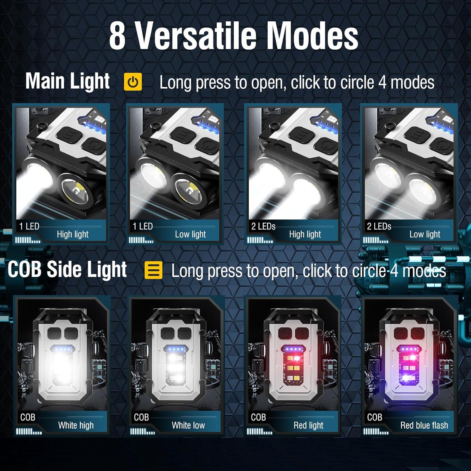 Linterna Mini Recargable NGOKPYD N10 900 Lúmenes USB C IPX4