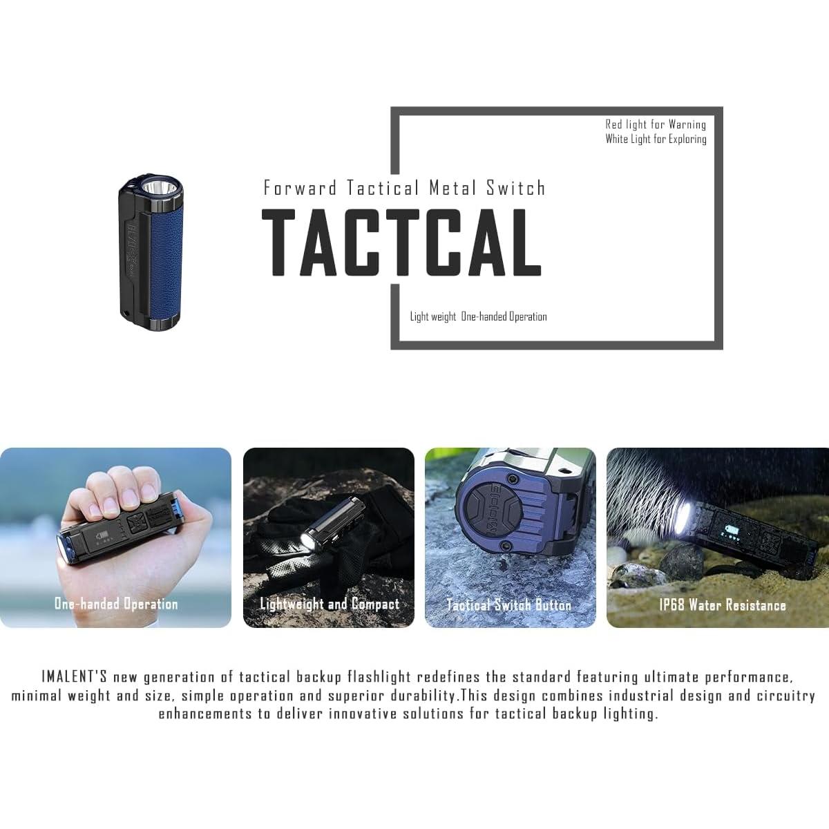 Linterna LED Imalent BL70 EDC 6000 Lúmenes Luz Roja y Blanca