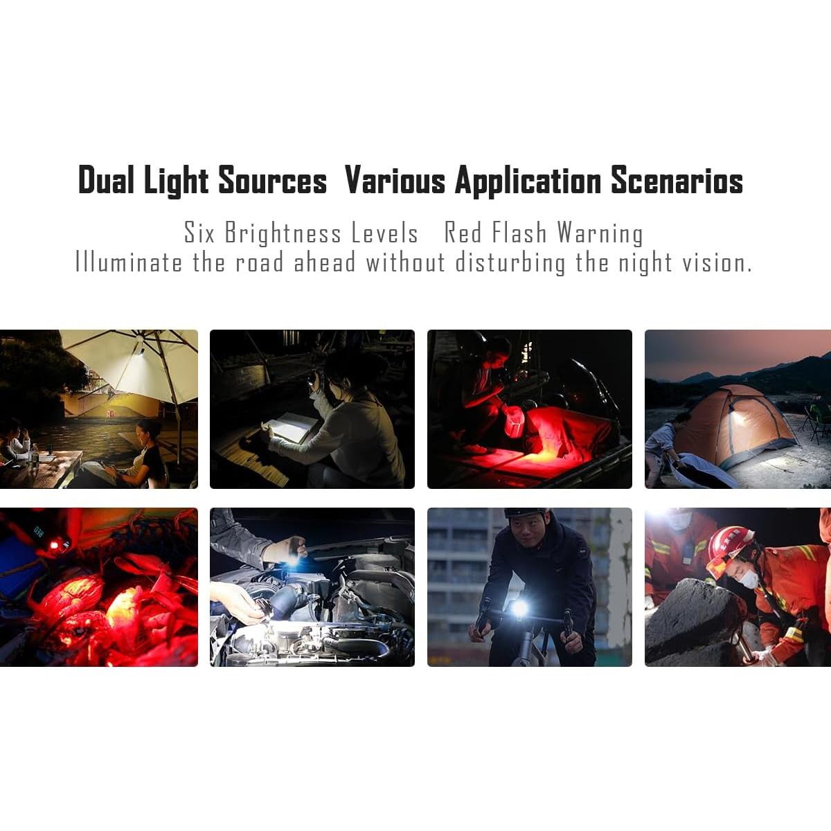 Linterna LED Imalent BL70 EDC 6000 Lúmenes Luz Roja y Blanca