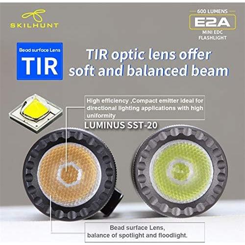 Linterna Mini SKILHUNT E2A Naranja LED SST20 Impermeable