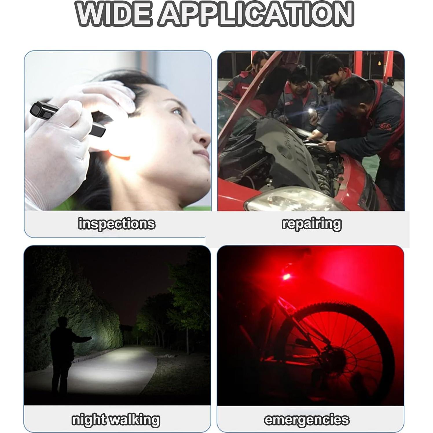 Linterna Recargable de Bolígrafo Bufccy W08 con Luz COB 6 Modos